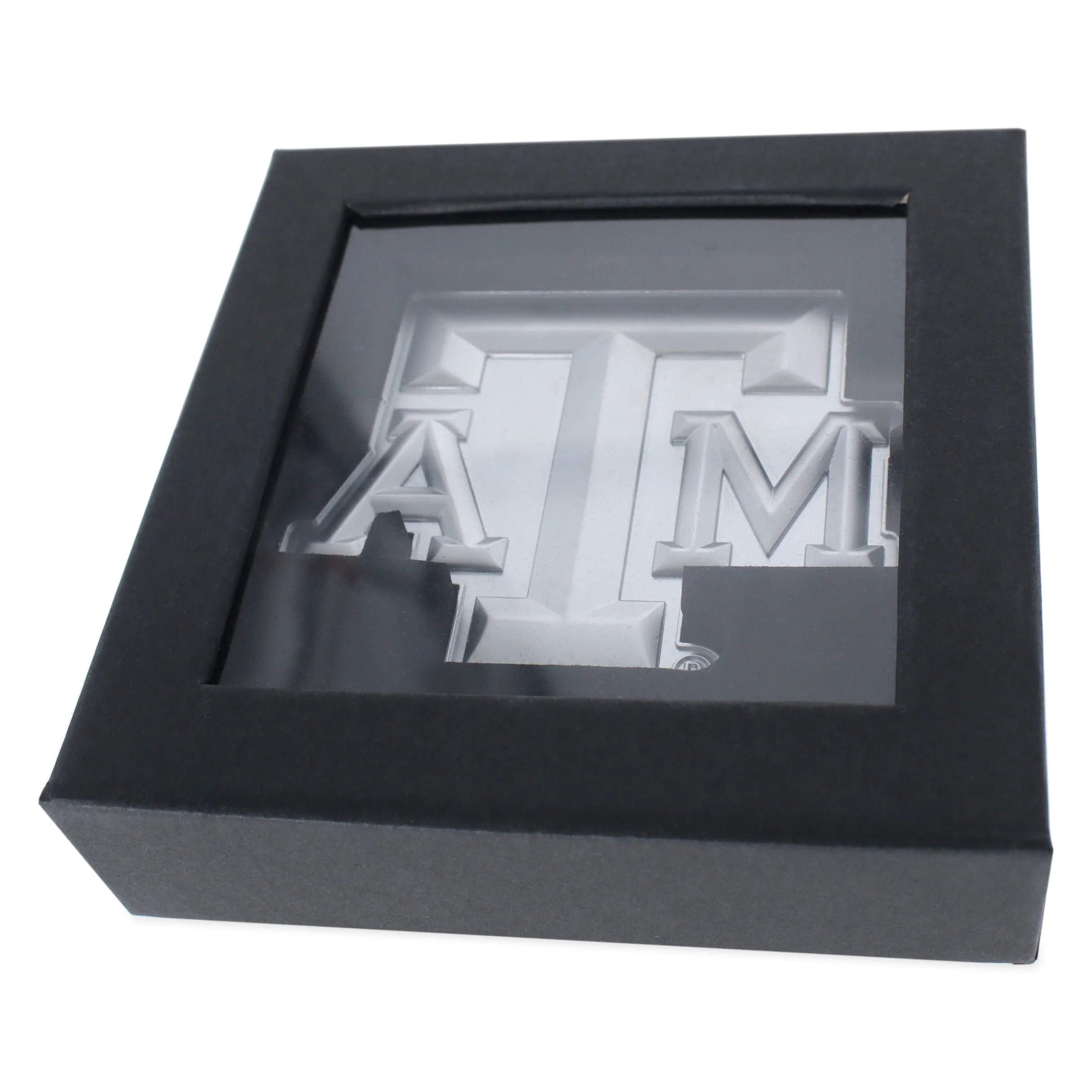 Texas A&M Matte Silver Block Emblem - Image 5
