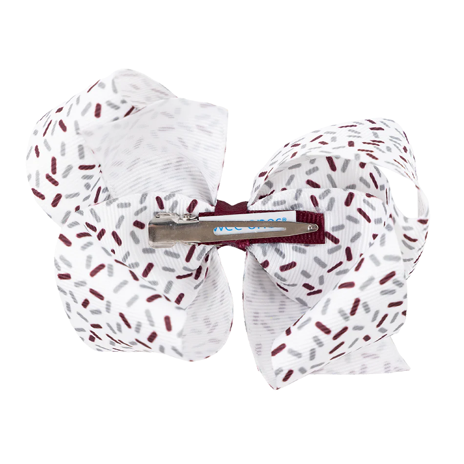 Medium Confetti Print Bow - Image 2