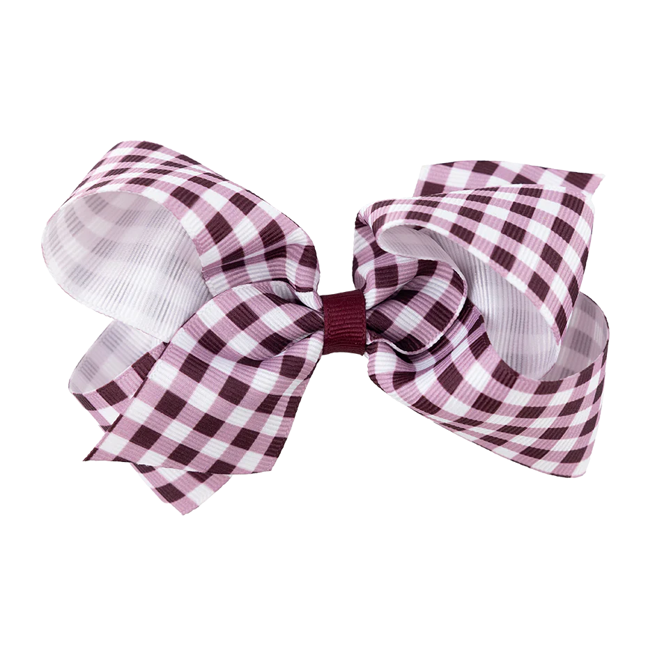 Medium Gingham Print Bow
