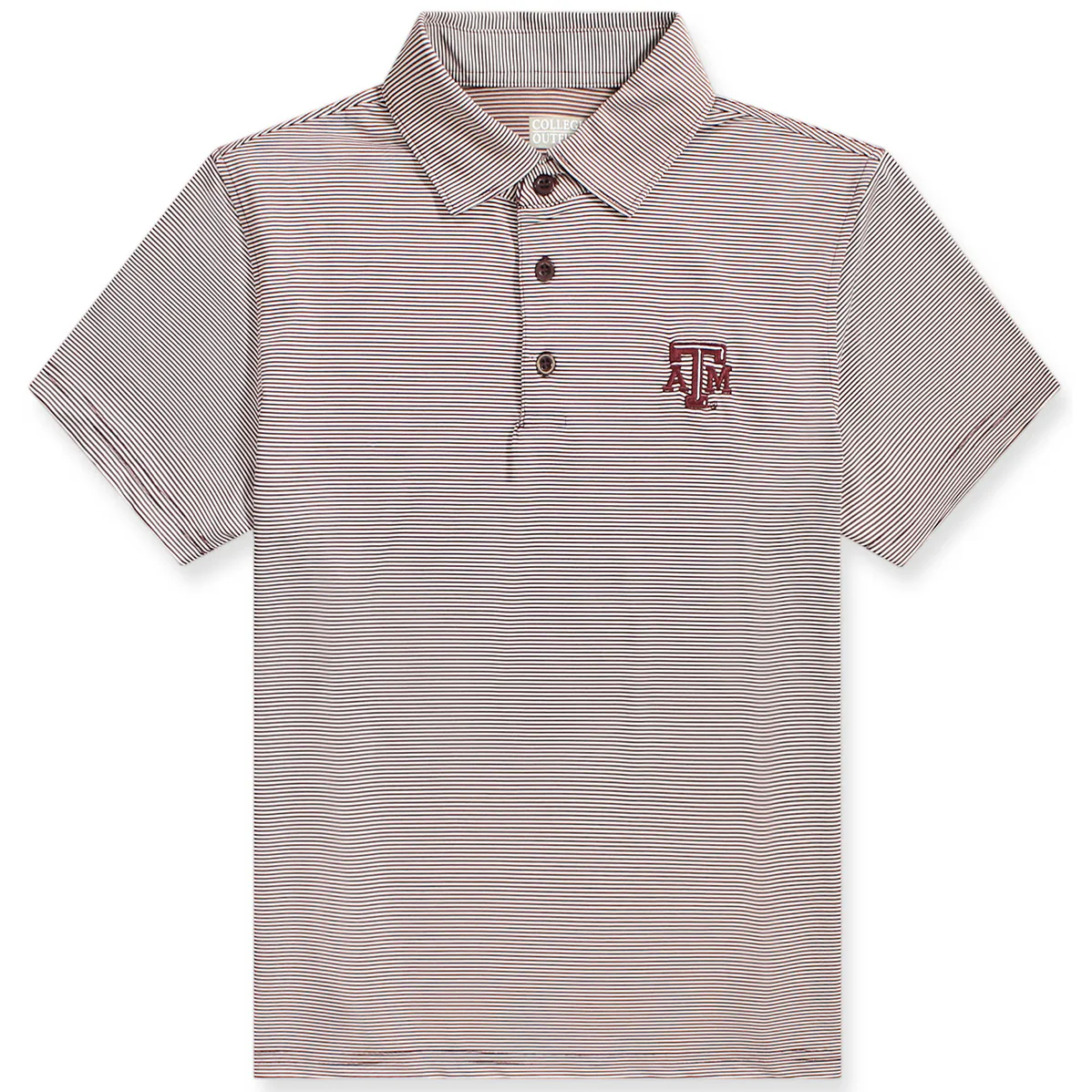 Texas A&M Micro Stripe Polo