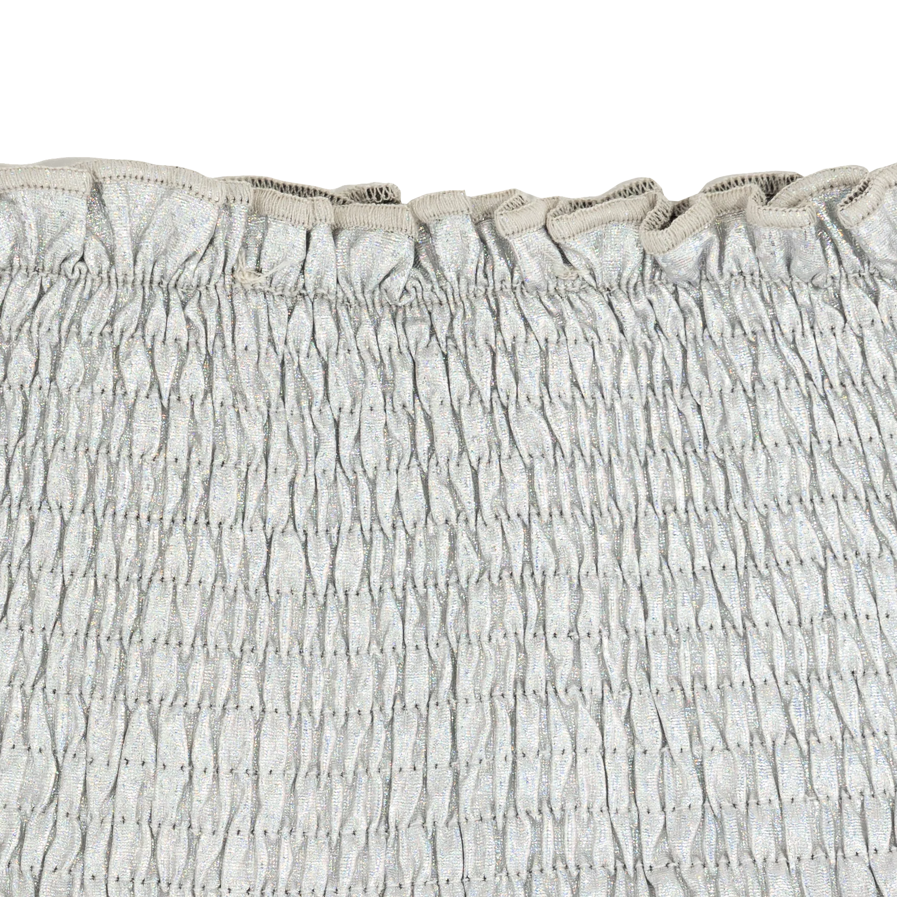 Silver Metallic Ruffle Shorts - Image 2