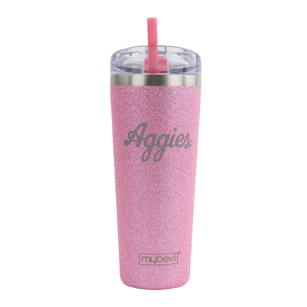 Script Aggies MyBevi 24 oz Vivid Sparkle Bottle - Pink