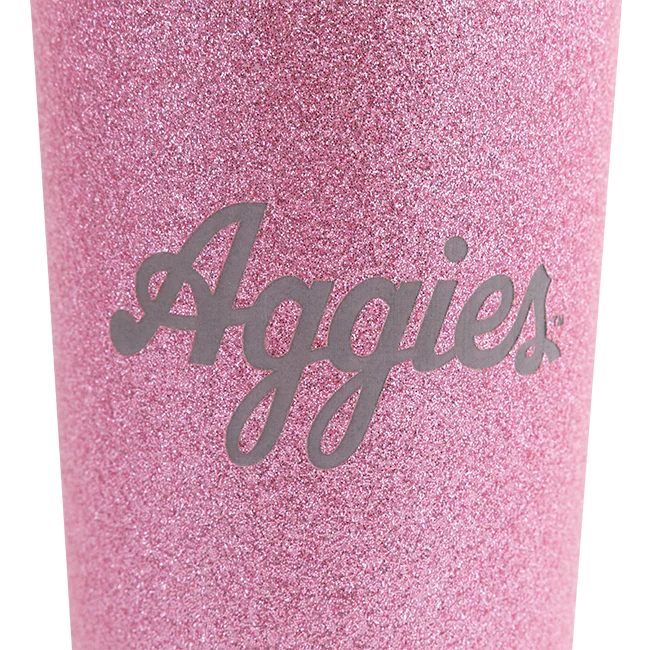 Script Aggies MyBevi 24 oz Vivid Sparkle Bottle - Pink - Image 4