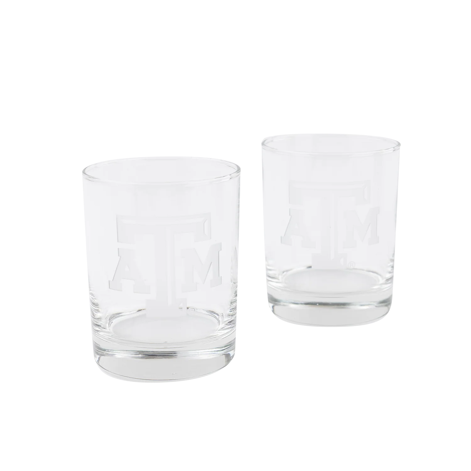 Texas A&M Campus Crystal Old Fashioned Set 14 Oz