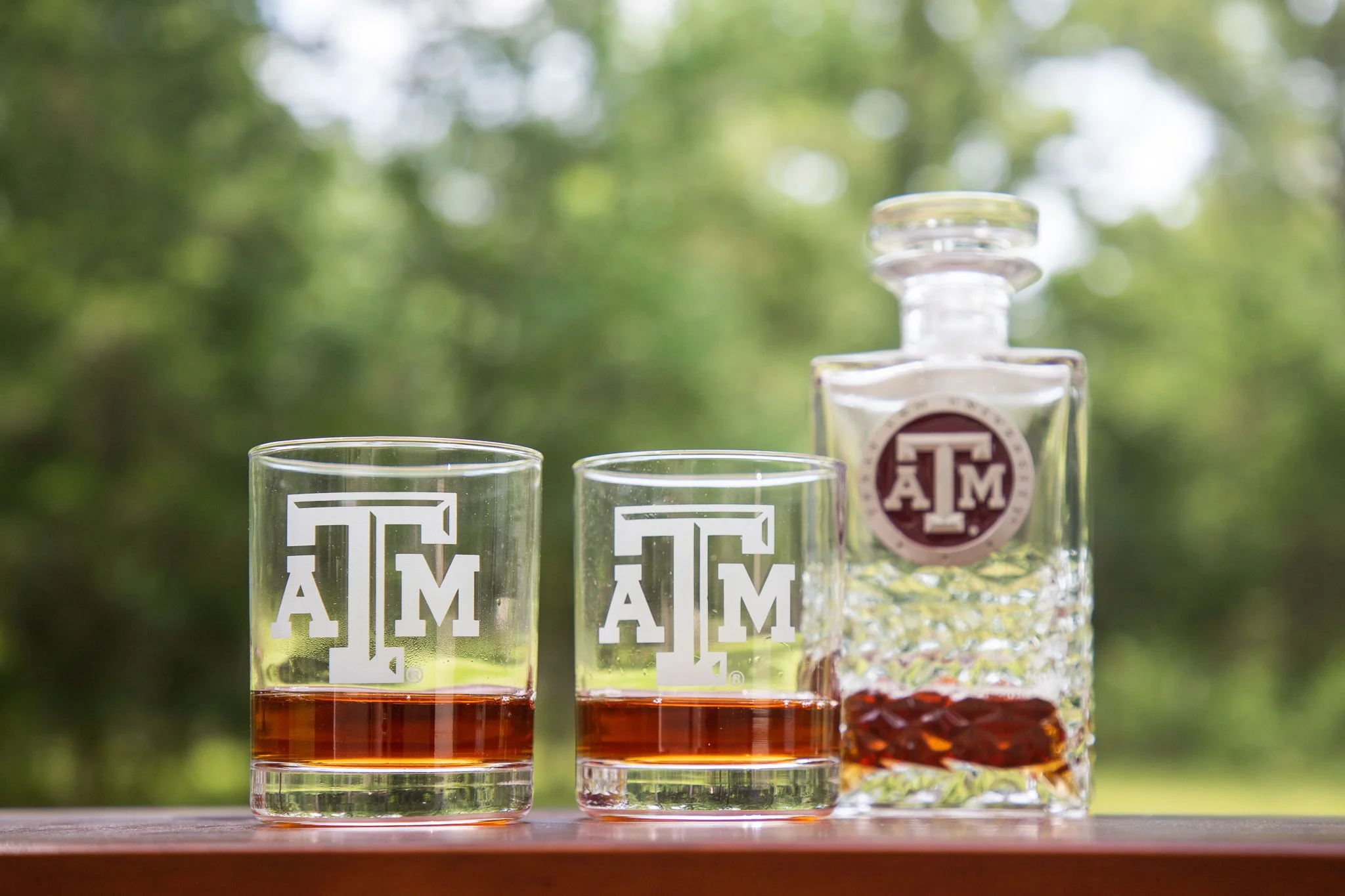 Texas A&M Campus Crystal Old Fashioned Set 14 Oz - Image 2