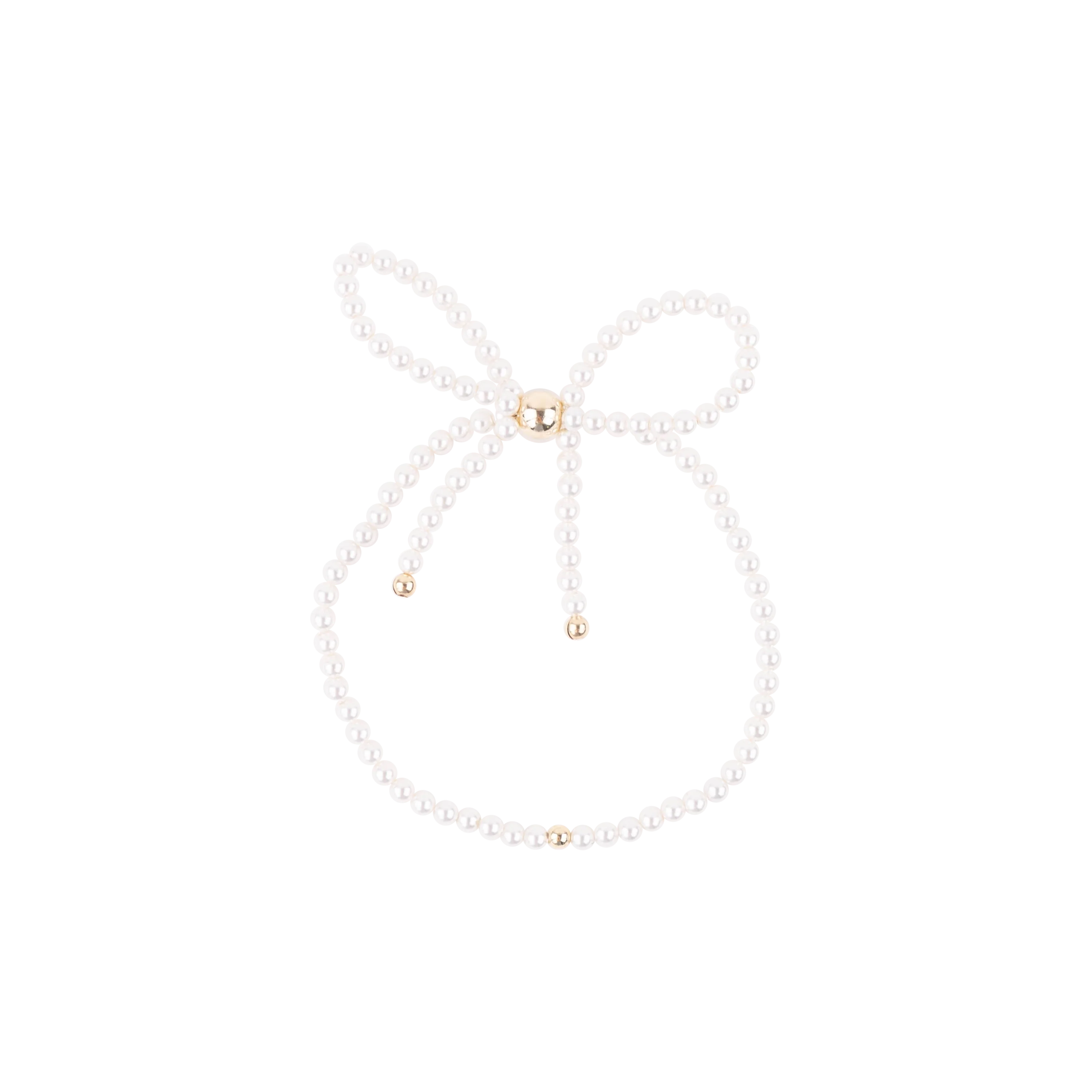 Pearl Bow Beaded Blondes Bracelet