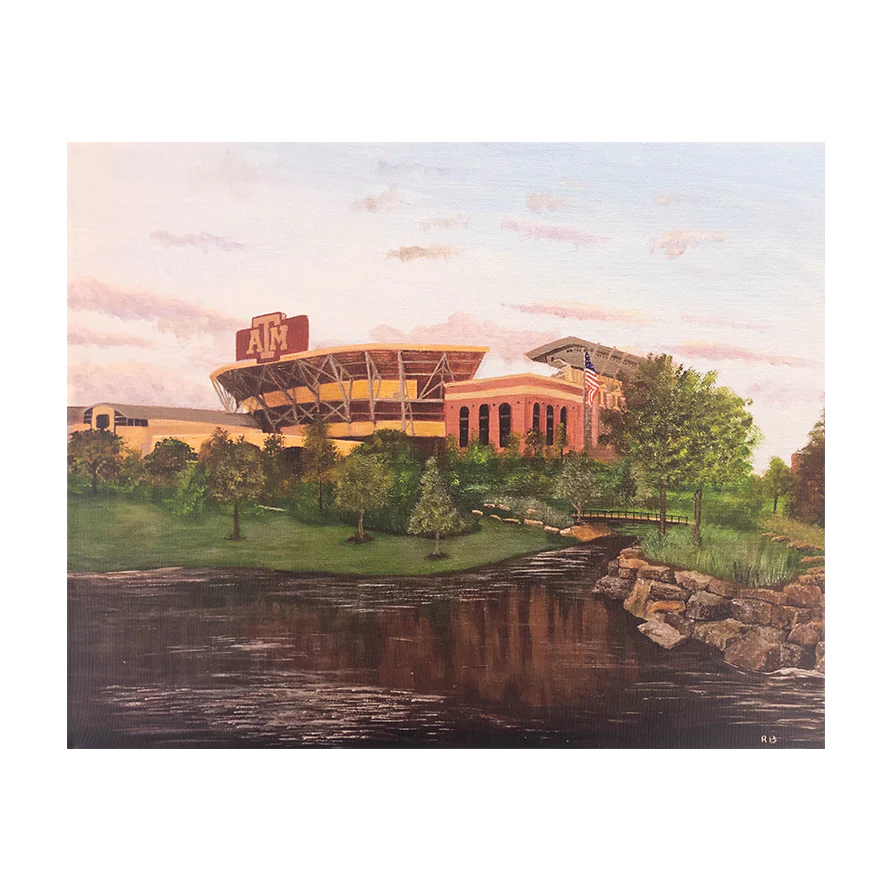 Print of Kyle Field From Aggie Park 16x20