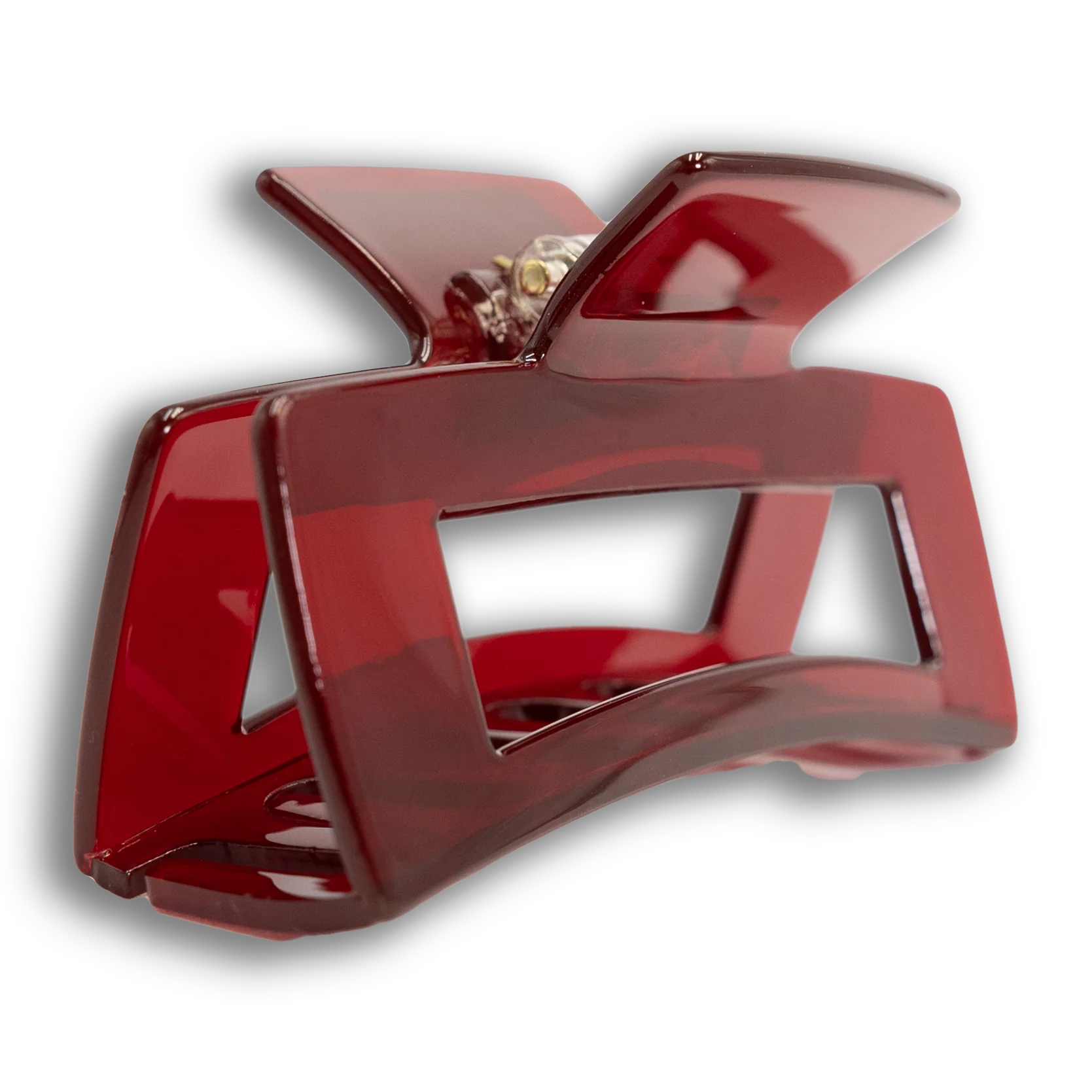 Maroon Rectangular Claw Clip