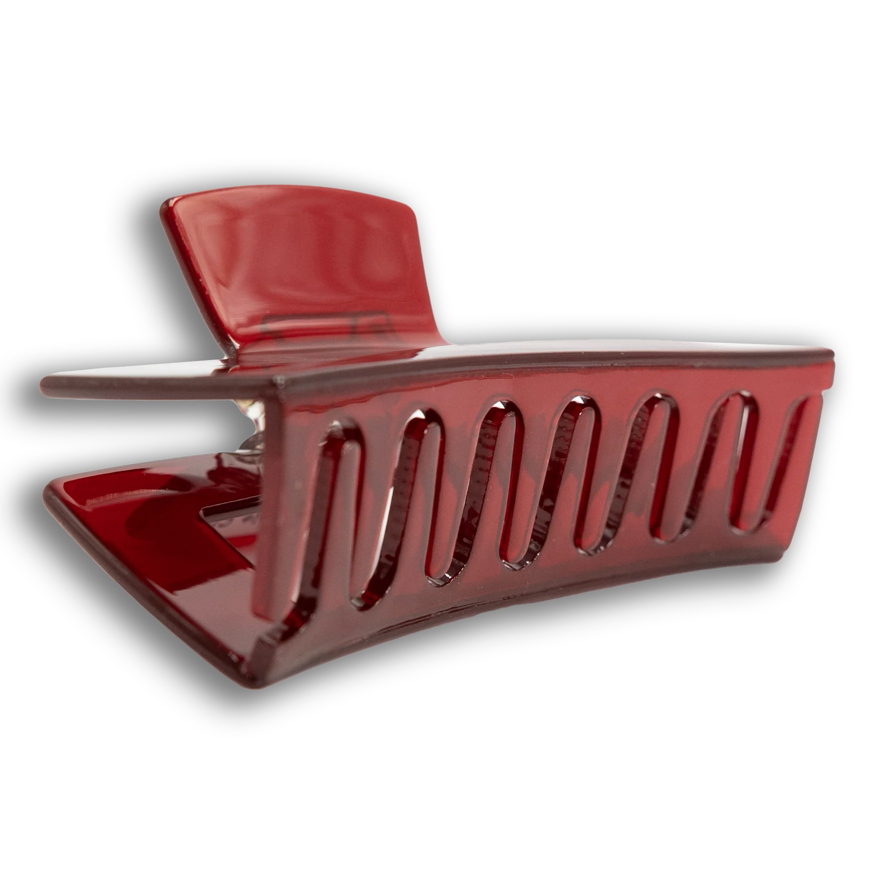 Maroon Rectangular Claw Clip - Image 2