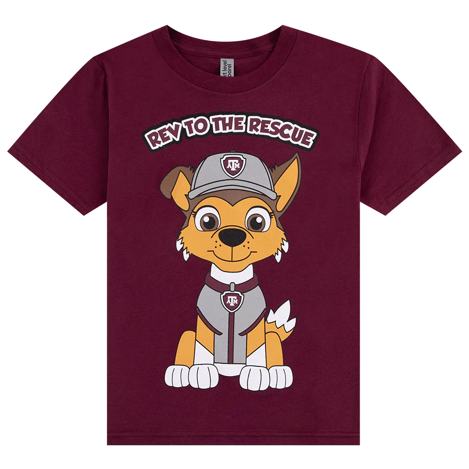 Rev to the Rescue Youth T-Shirt - Maroon