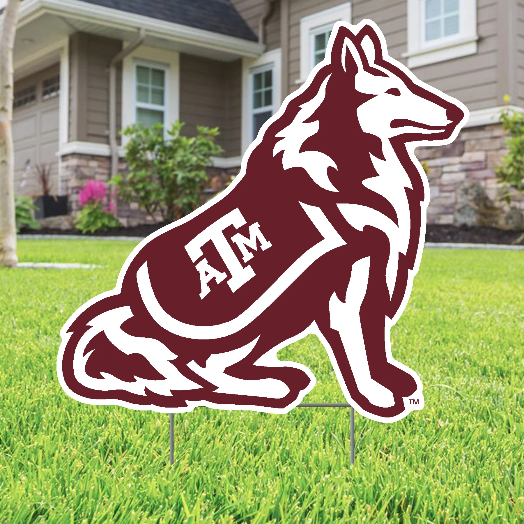 Dropship Item: Texas A&M Reveille Yard Sign 18" x 24"