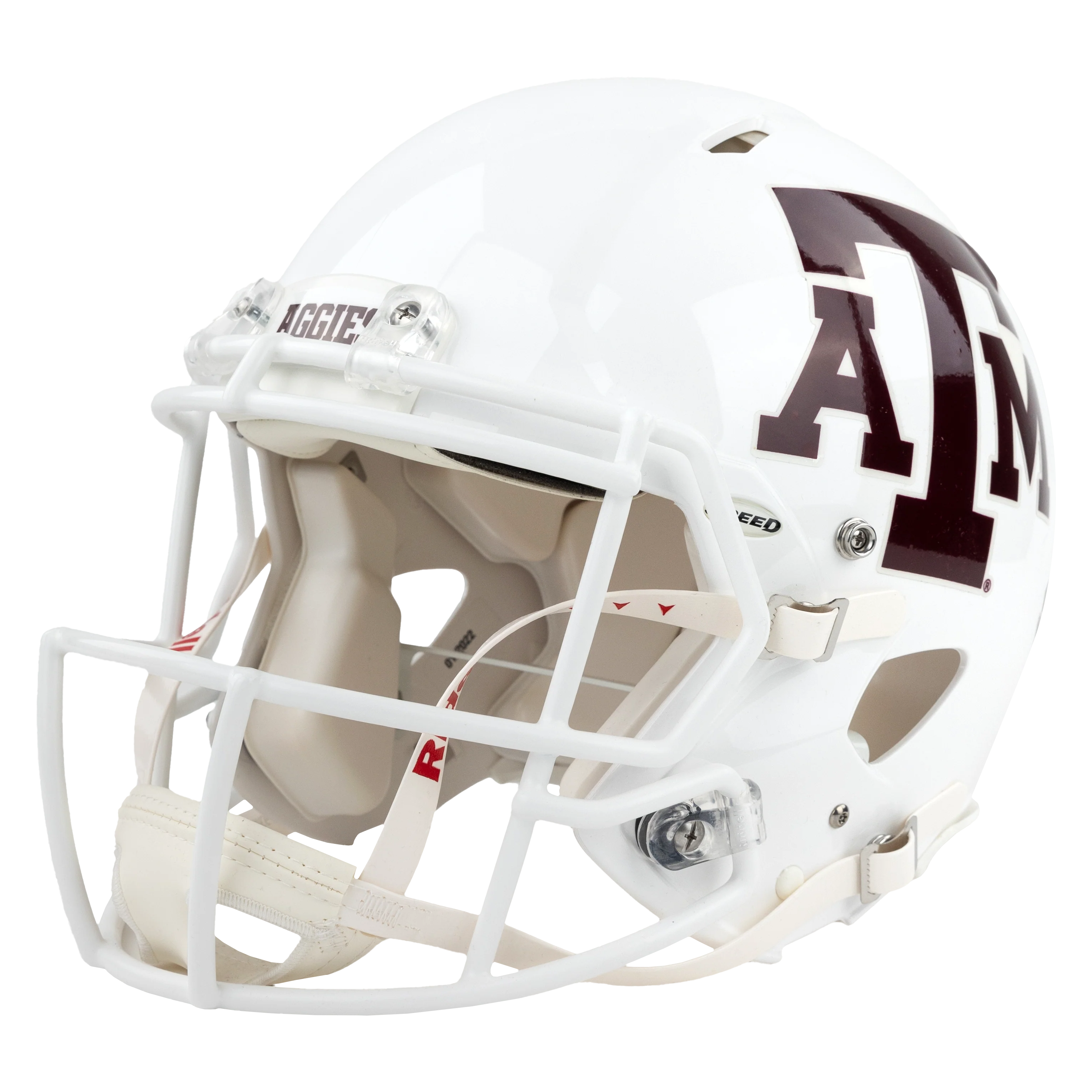 Texas A&M Riddell Speed Authentic White Football Helmet