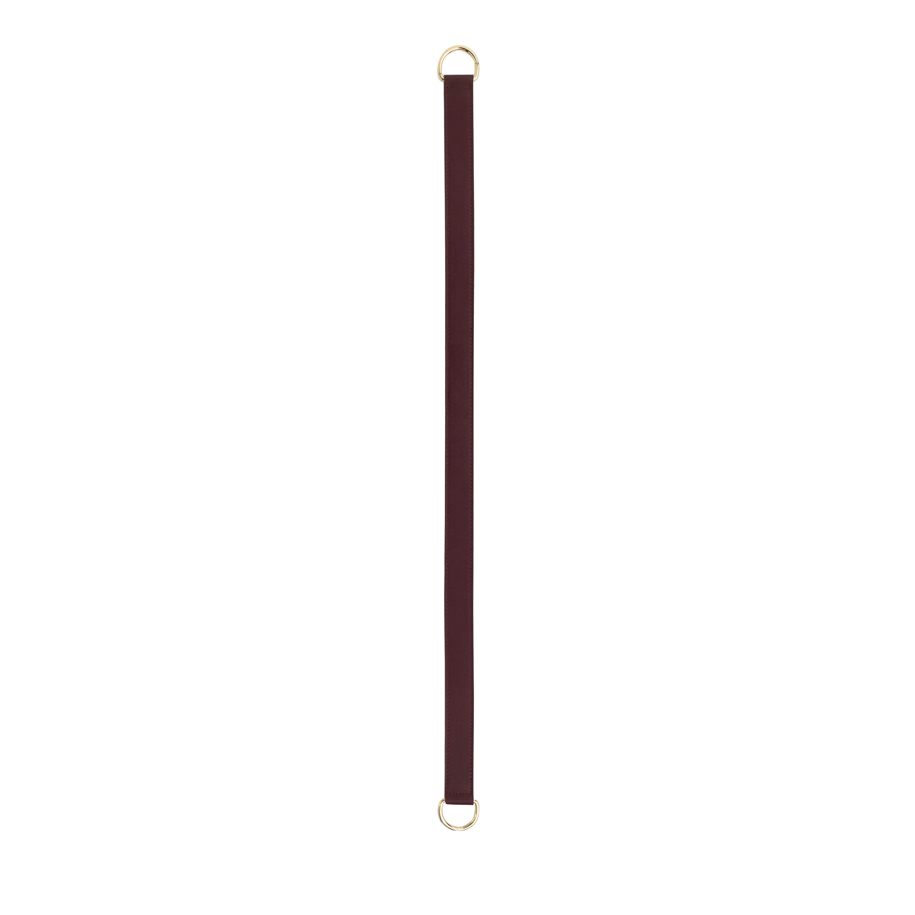Saturday Silks Skinny Reversible Scarf Leather Belt - Maroon - Image 2
