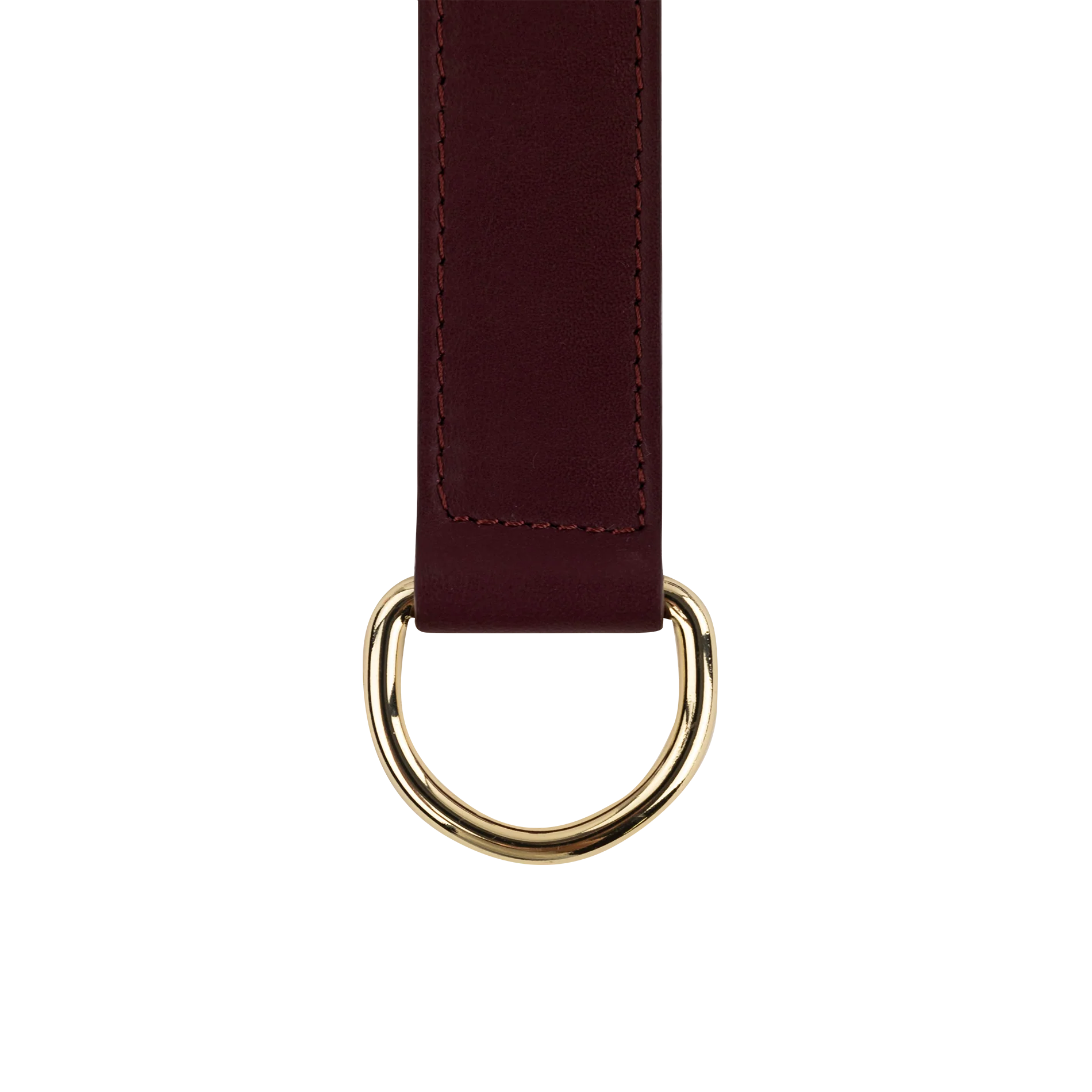 Saturday Silks Skinny Reversible Scarf Leather Belt - Maroon - Image 3