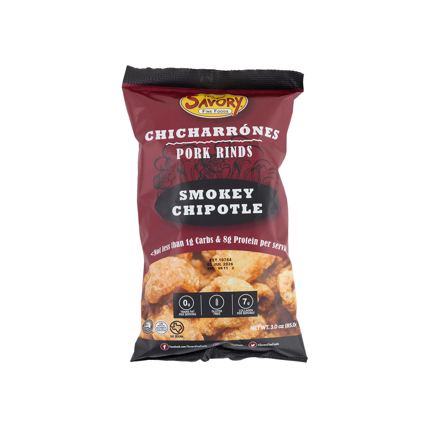 Savory Fine Foods Smokey Chipotle Pork Rinds