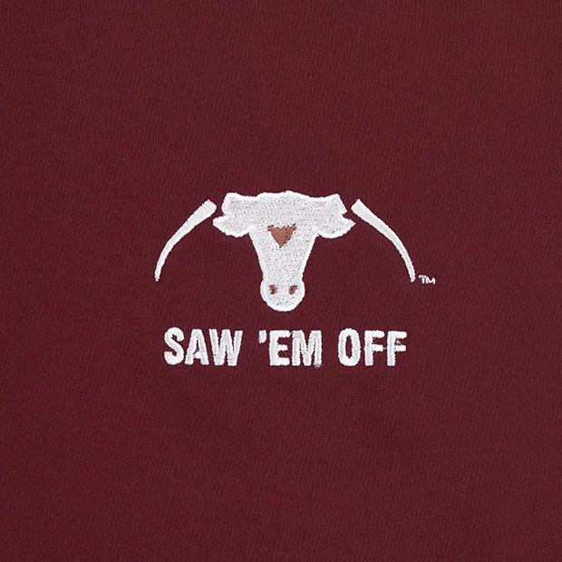 Saw 'Em Off Antigua Solid Maroon Polo - Image 3