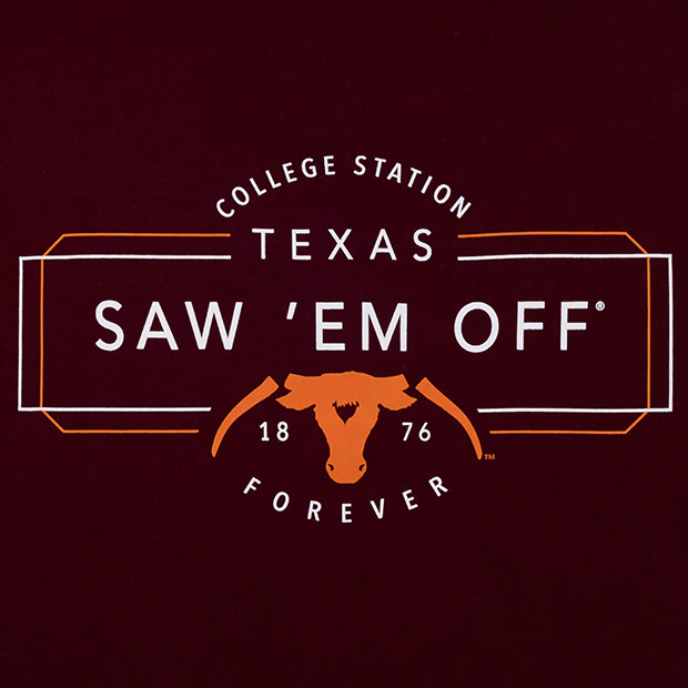 Saw 'Em Off Forever Maroon T-Shirt - Image 3