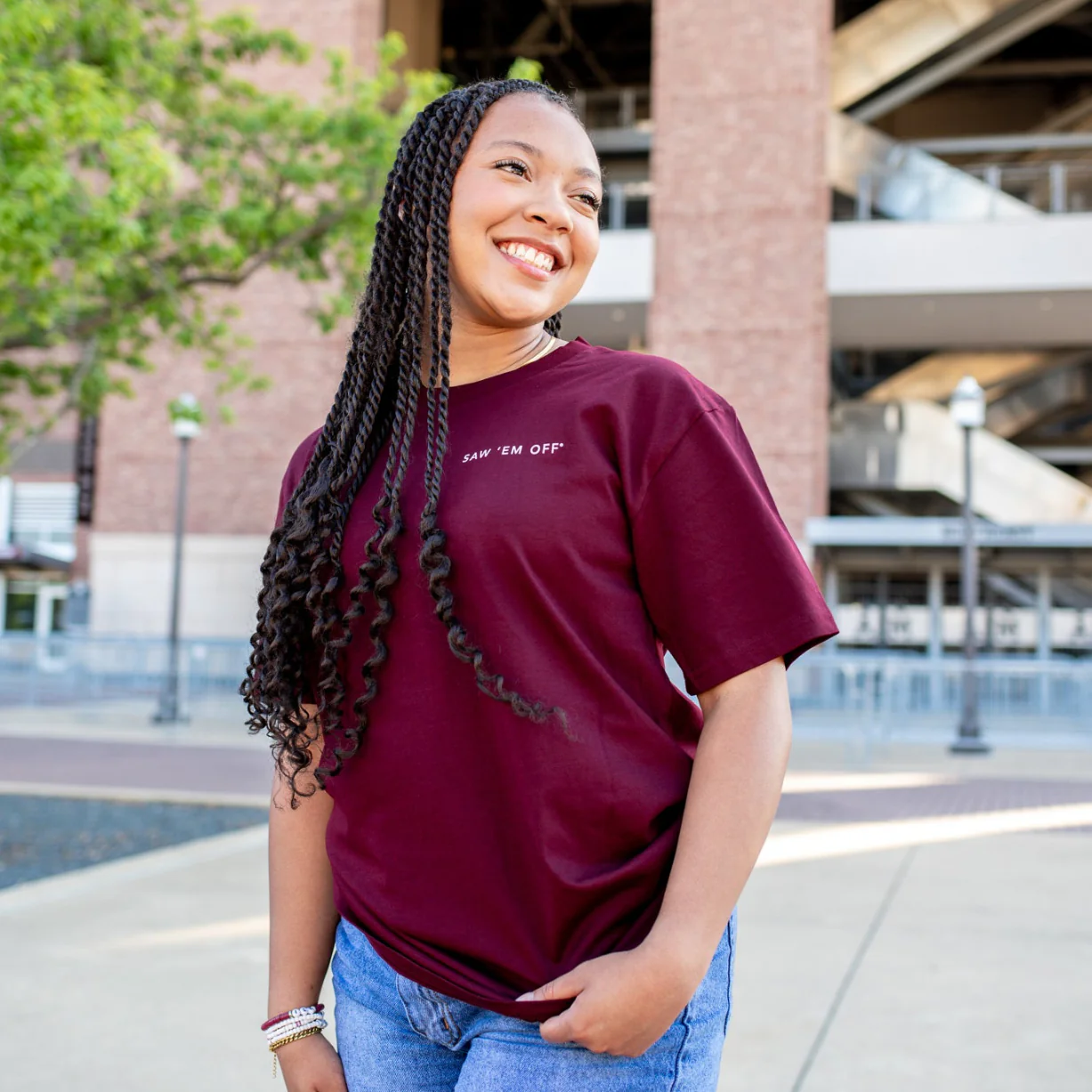 Saw 'Em Off Forever Maroon T-Shirt - Image 5