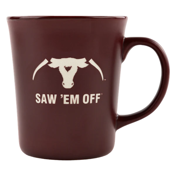 Saw 'Em Off Maroon Mug 13oz