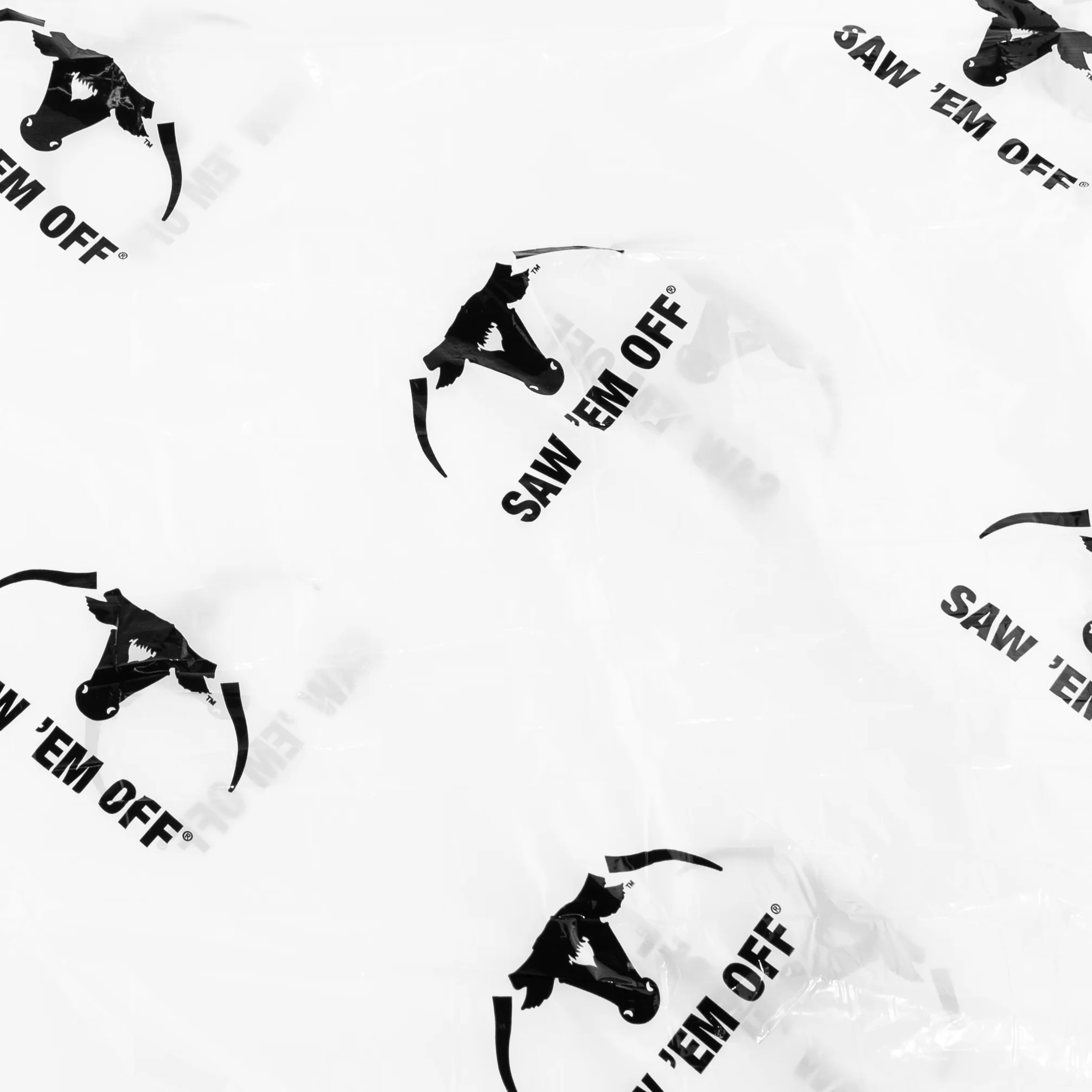 White Saw Em Off Lightweight Poncho - Image 3