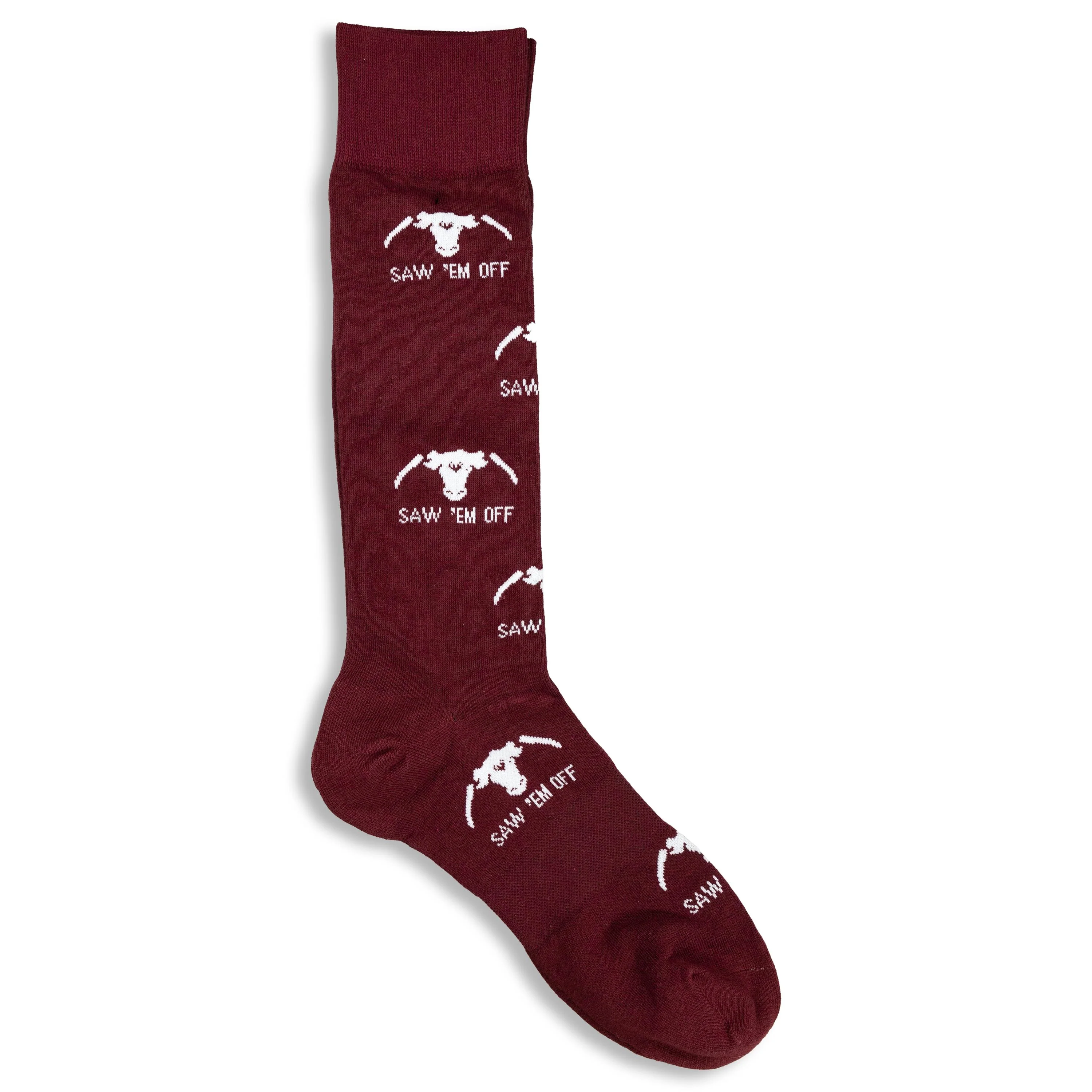 Saw 'Em Off Maroon Socks - Image 3