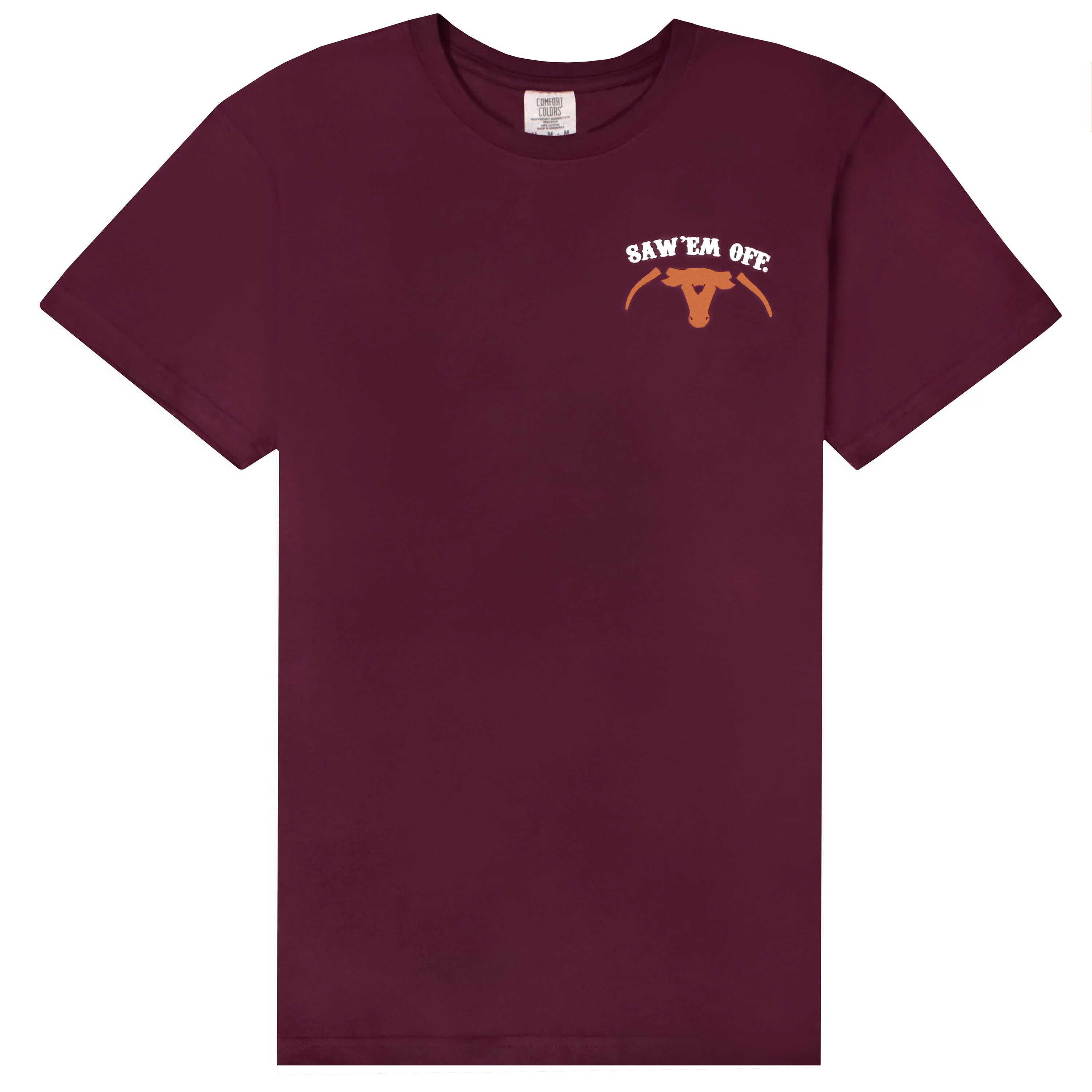 Saw 'Em Off Verse Adult Maroon T-Shirt - Image 4