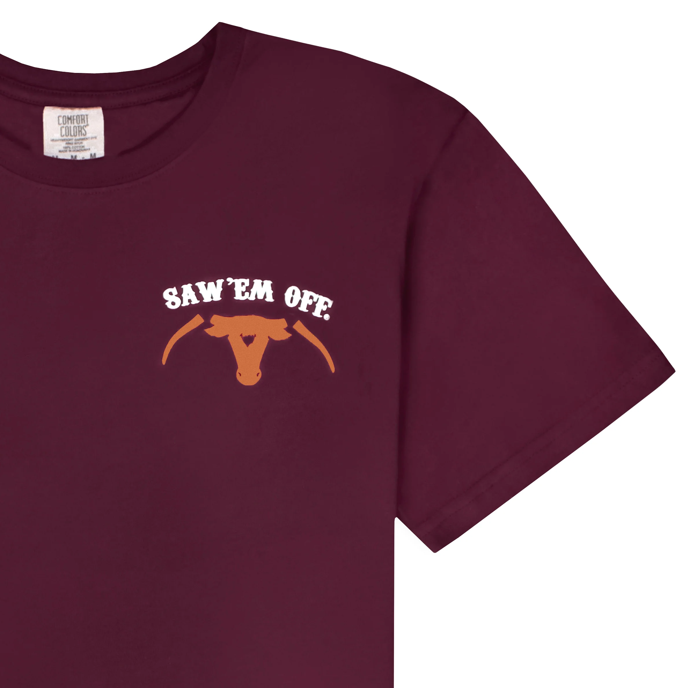 Saw 'Em Off Verse Adult Maroon T-Shirt - Image 6