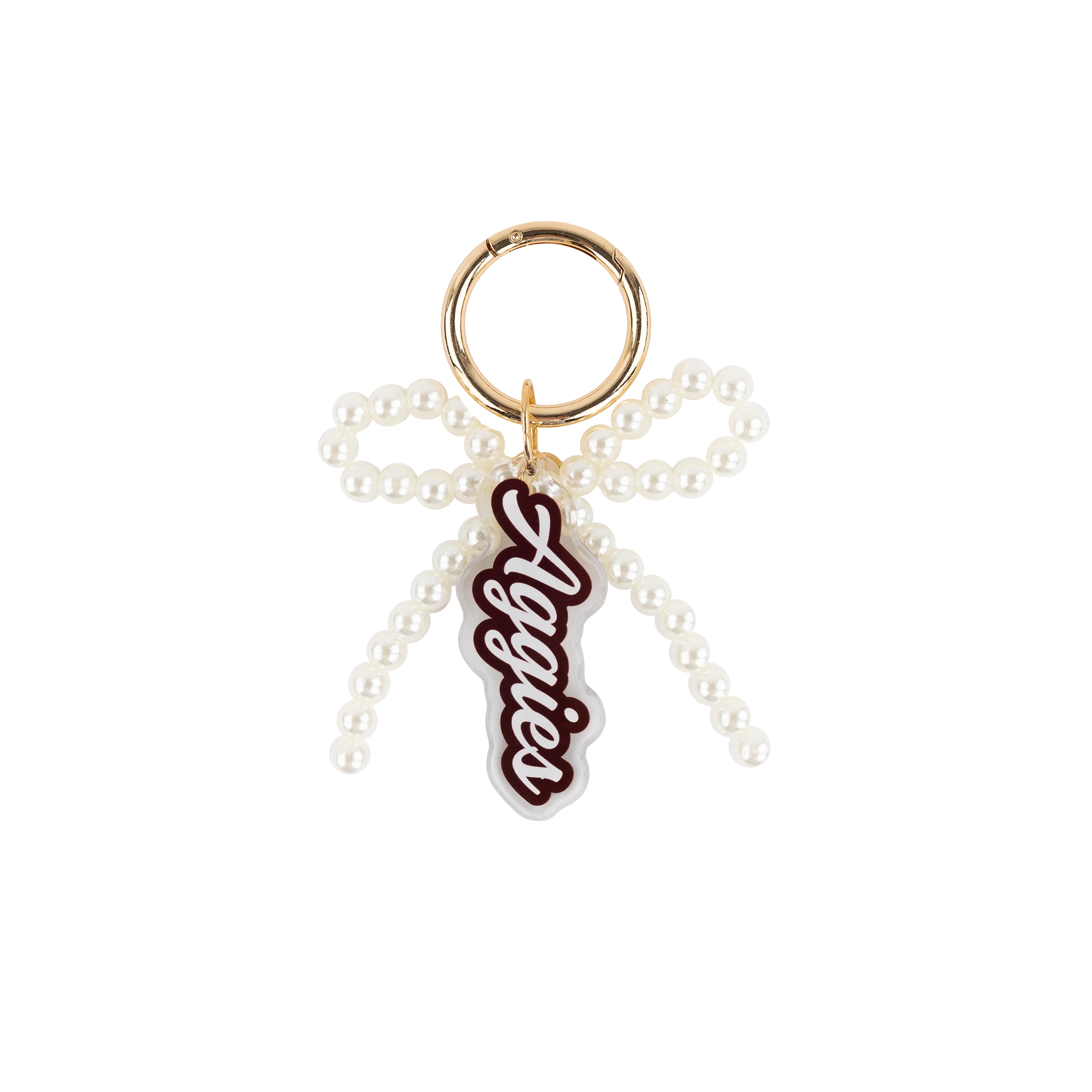 Script Aggies Beaded Blondes Boot Charm