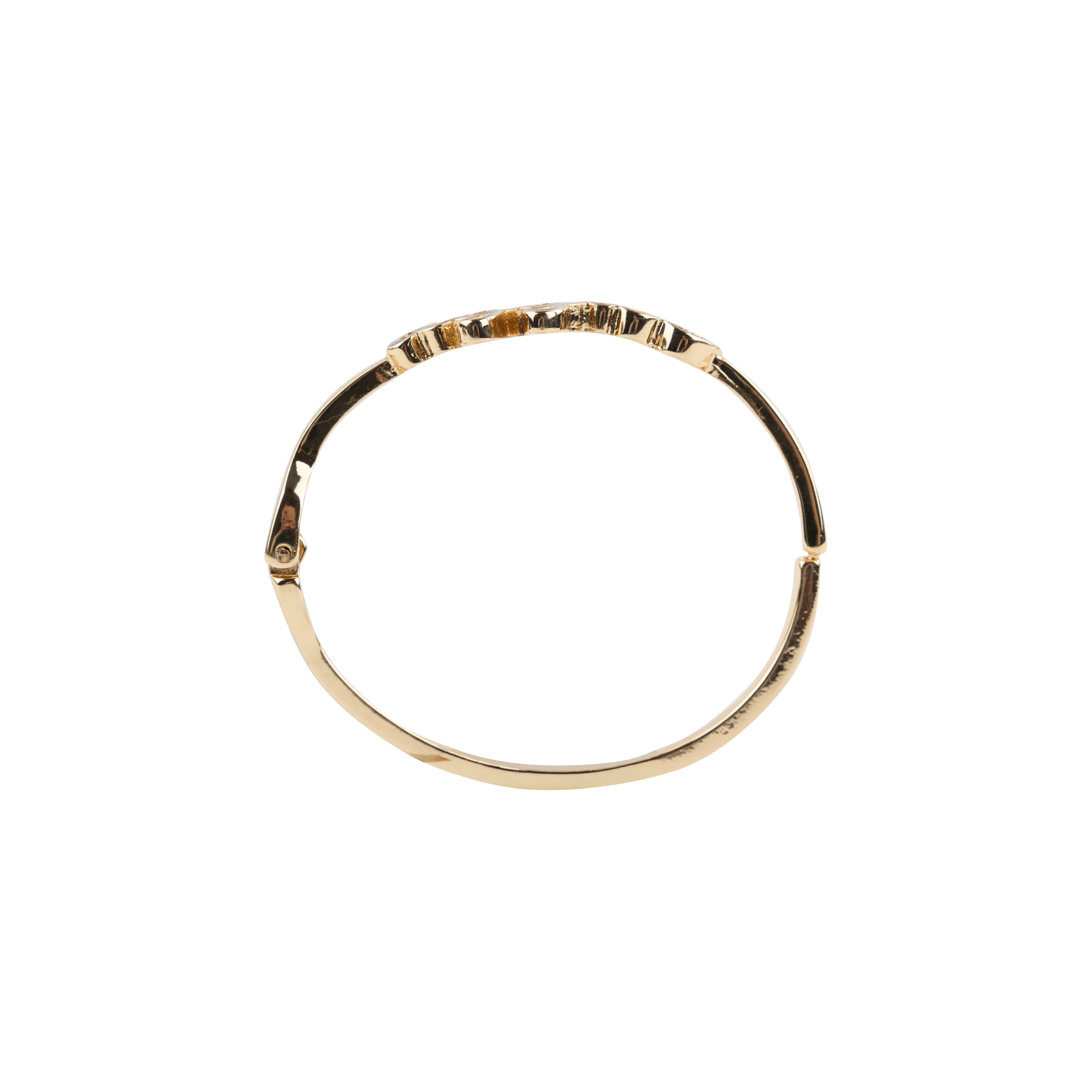 Script Aggies CANVAS Hinge Bangle - Gold - Image 2