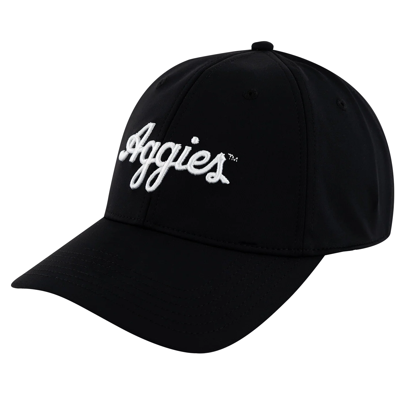 Script Aggies Collegiate Outfitters 6 Panel Hat - Black