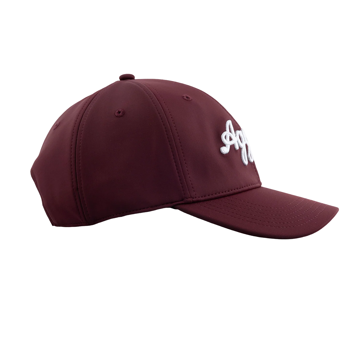 Script Aggies Collegiate Outfitters 6 Panel Hat - Maroon - Image 29
