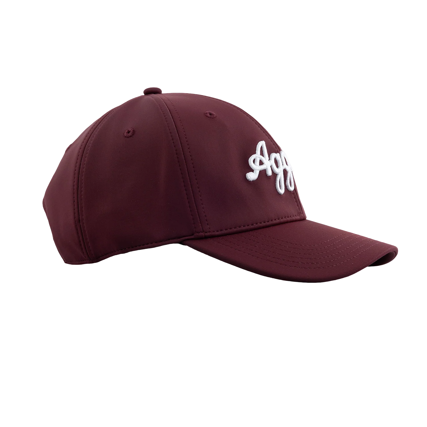 Script Aggies Collegiate Outfitters 6 Panel Hat - Maroon - Image 30