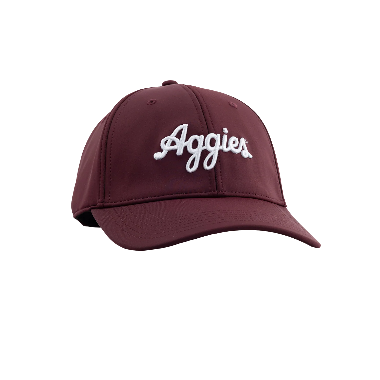 Script Aggies Collegiate Outfitters 6 Panel Hat - Maroon - Image 35