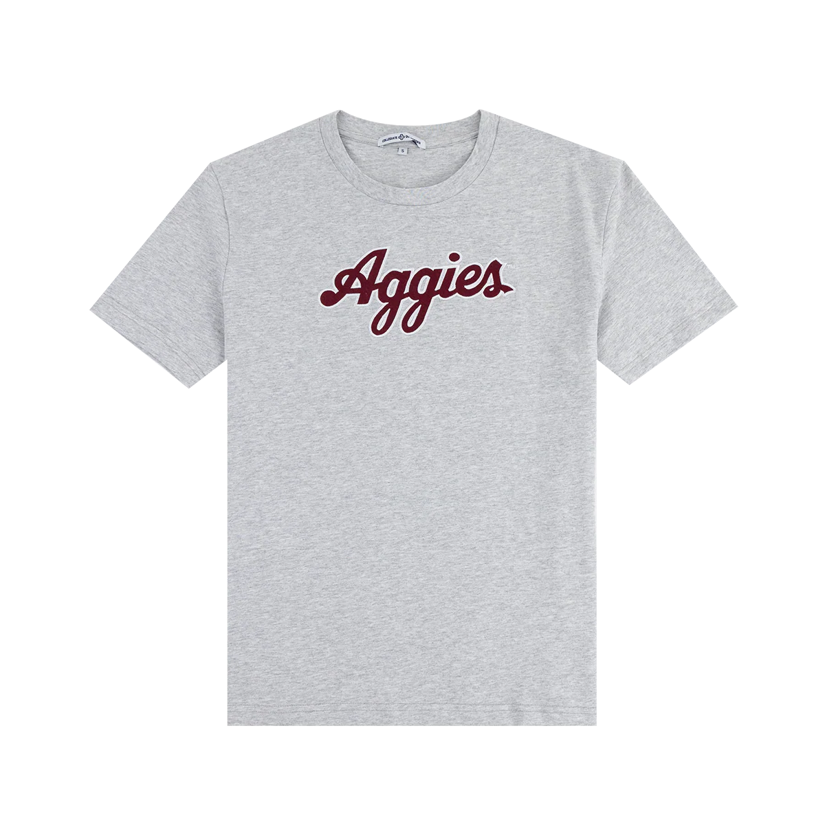 Script Aggies Collegiate Outfitters Felt T-Shirt - Gray