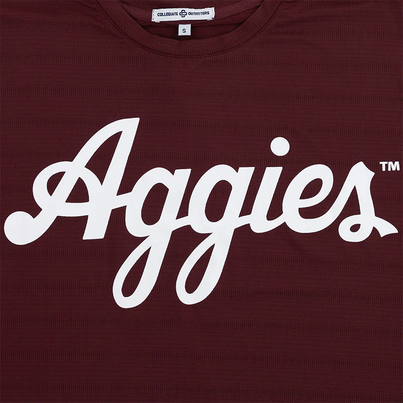 Script Aggies Collegiate Outfitters Light Mesh Youth T-Shirt - Maroon - Image 3