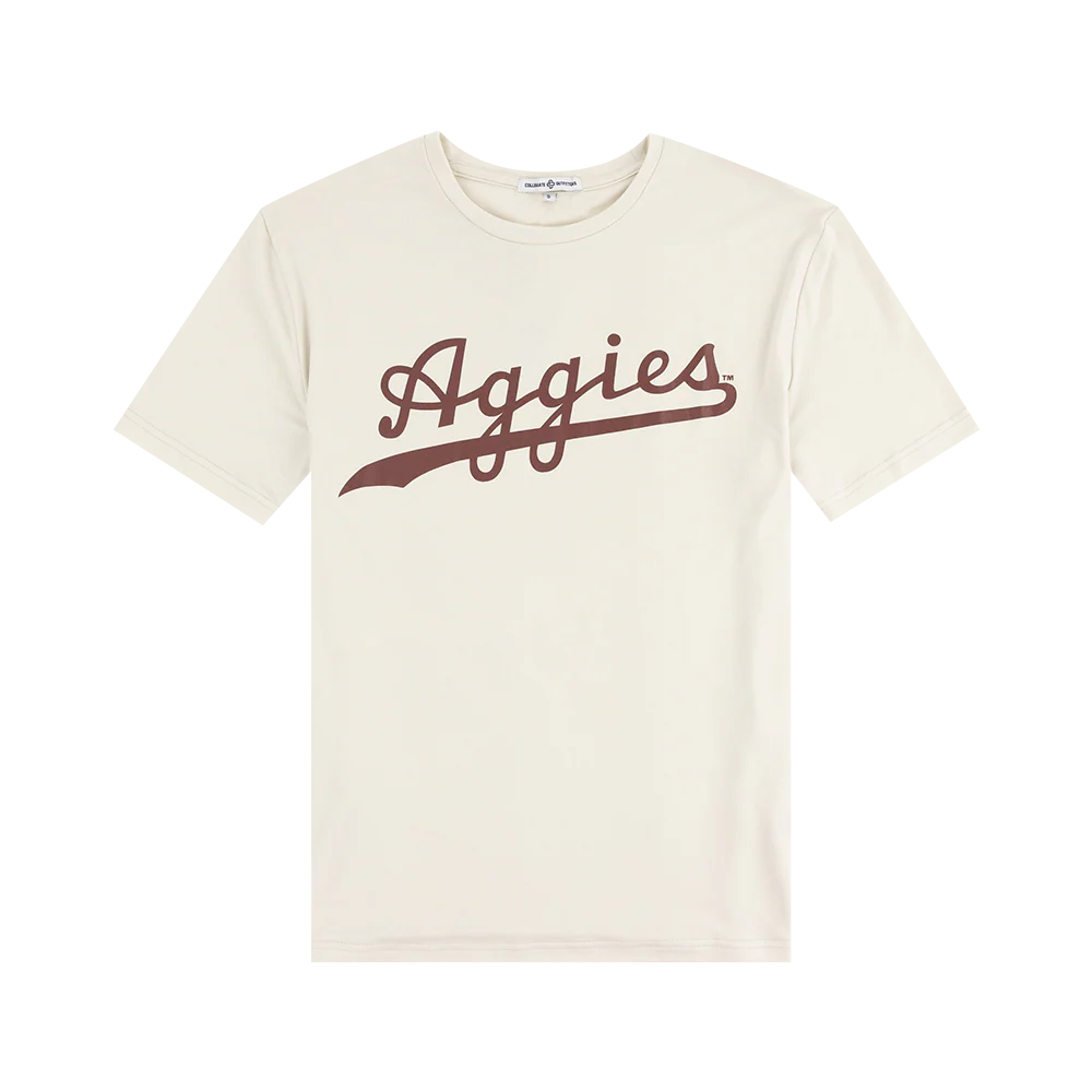 Script Aggies Collegiate Outfitters Performance T-Shirt - Beige