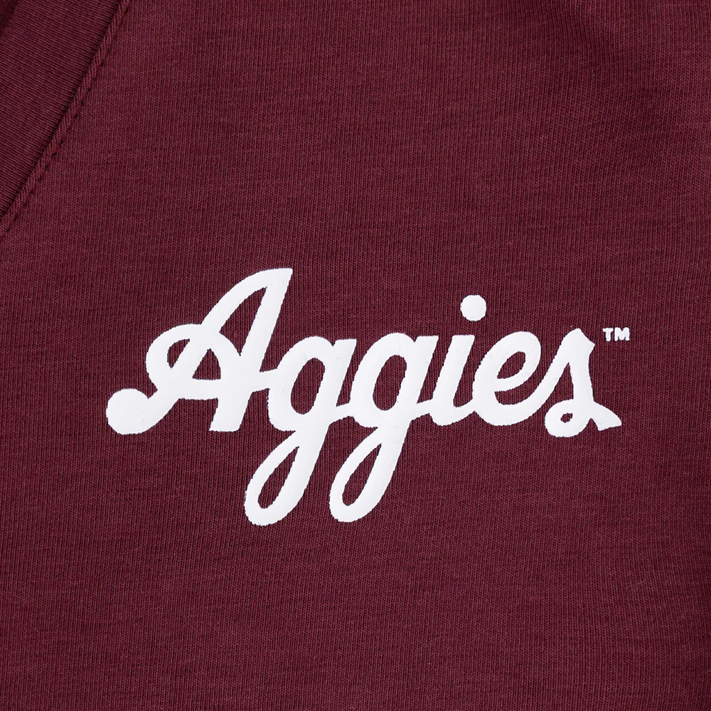Script Aggies Collegiate Outfitters V-Neck Top - Maroon - Image 4