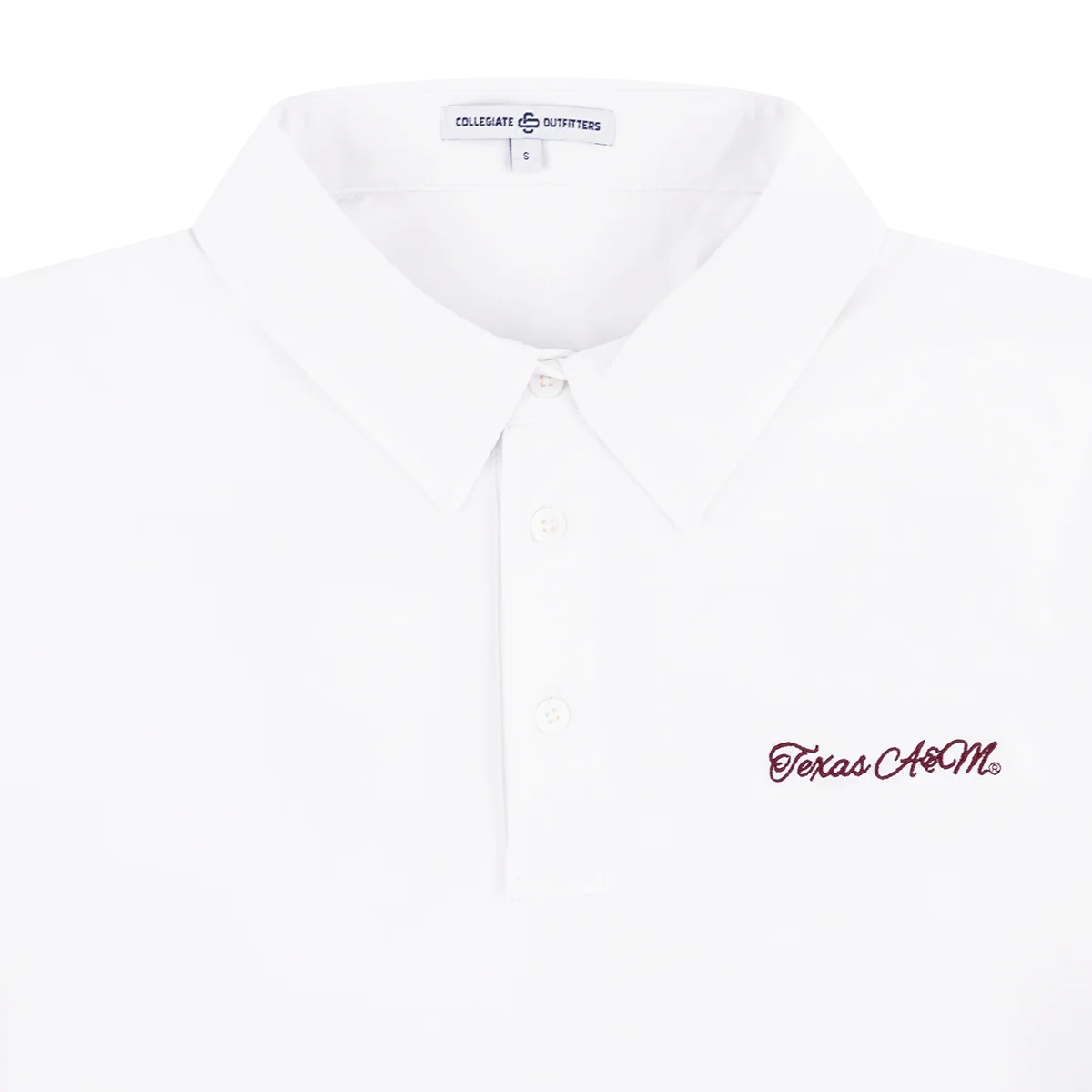 Script Texas A&M Collegiate Outfitters White Polo - Image 2