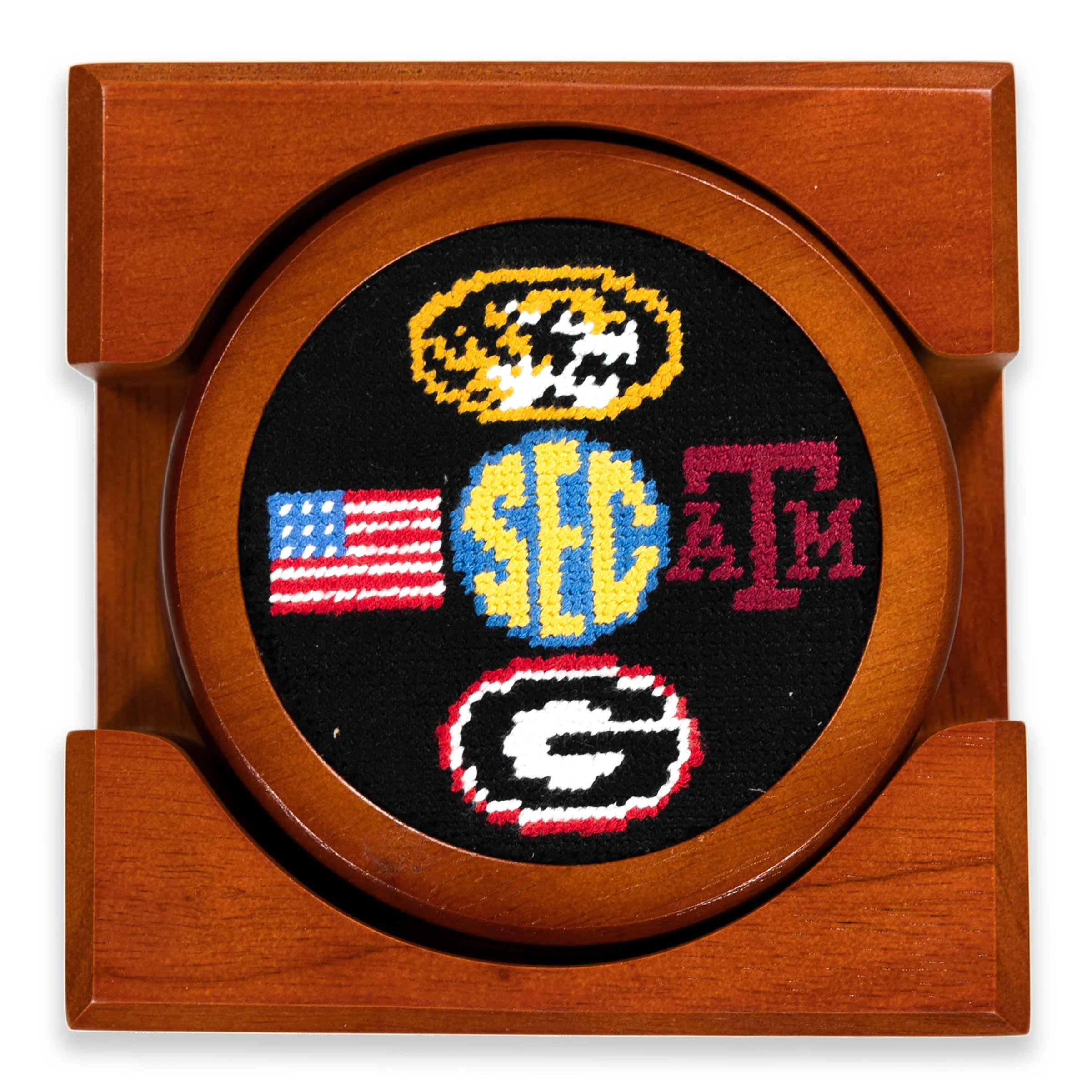 Smathers & Branson Sec Stitched Wooden Coasters