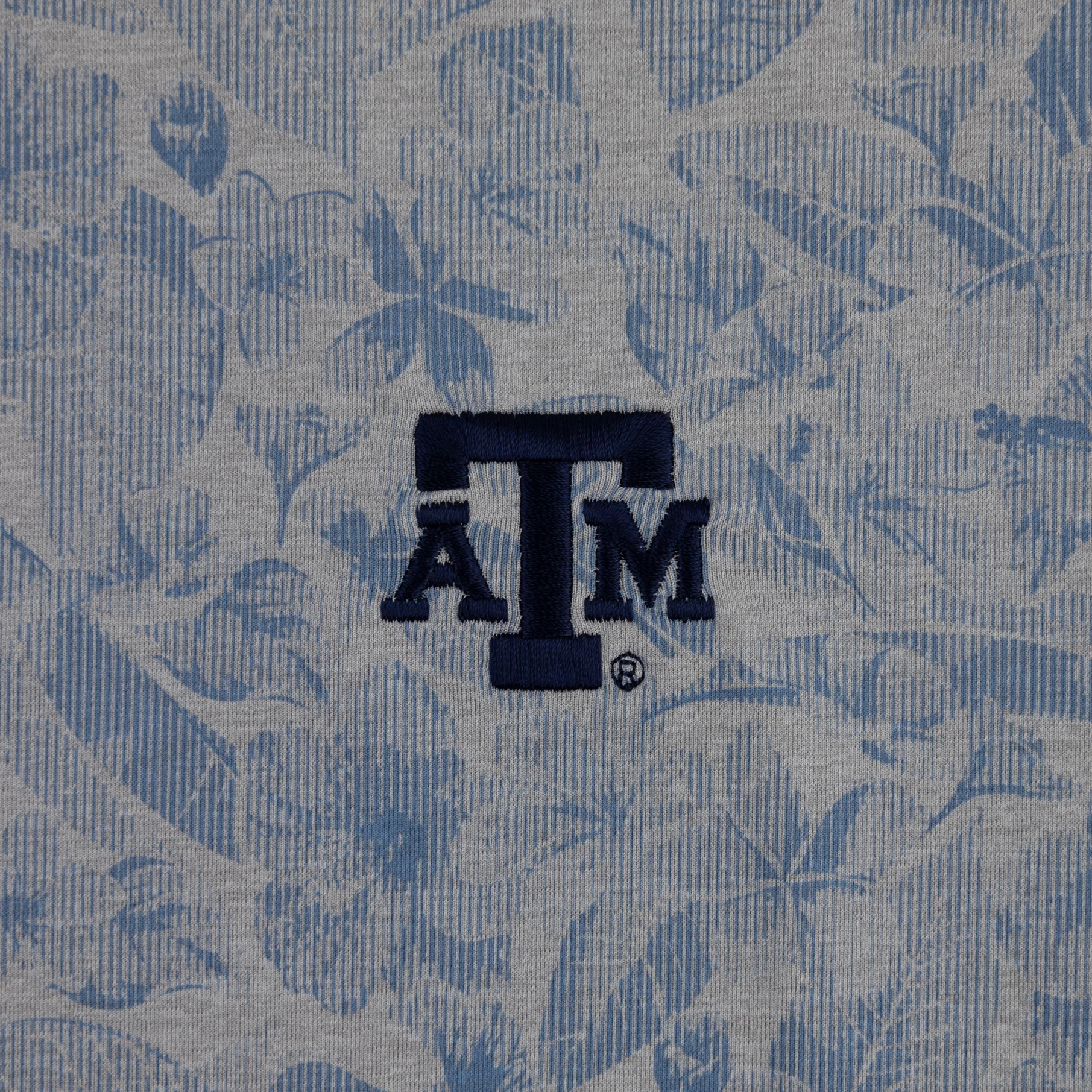 Texas A&M Peter Millar Shadow Stripe Floral Polo - Image 3