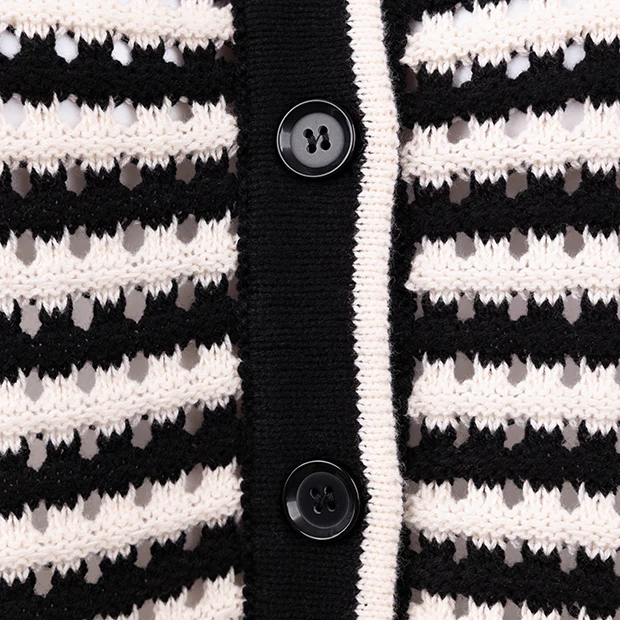 She + Sky Striped Knit Vest Top - Image 3