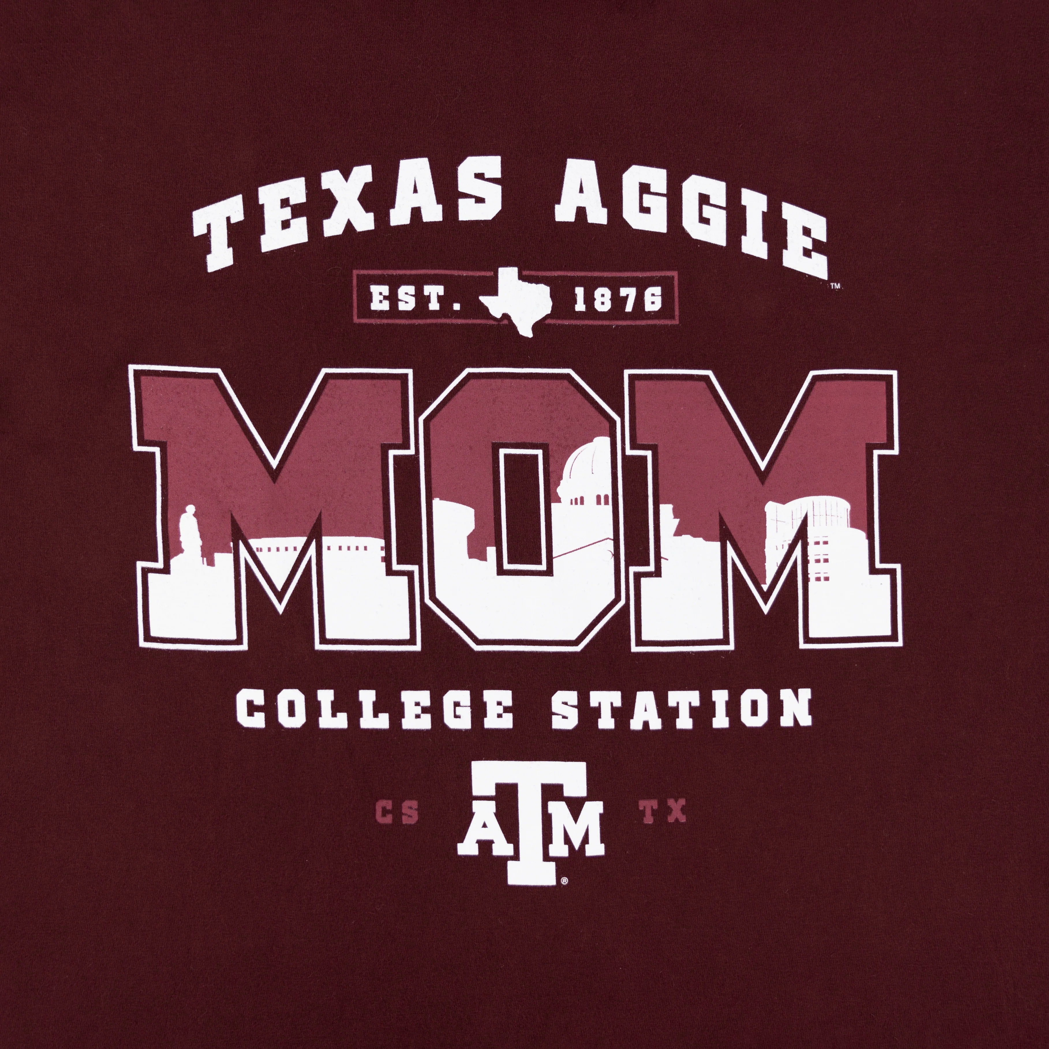 Texas A&M Aggie Skyline Mom T-Shirt - Image 3