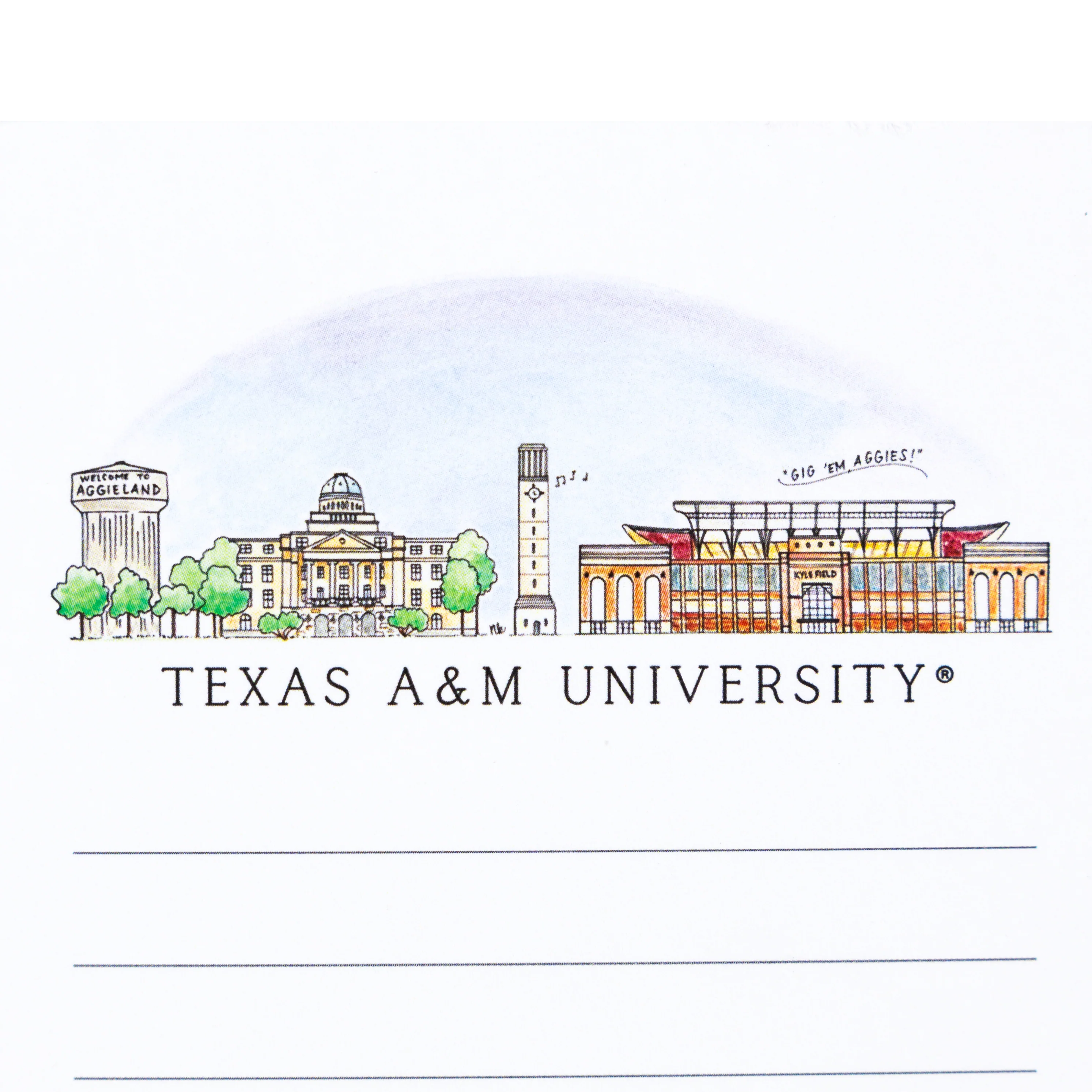 Texas A&M Skyline Notepad - Image 3