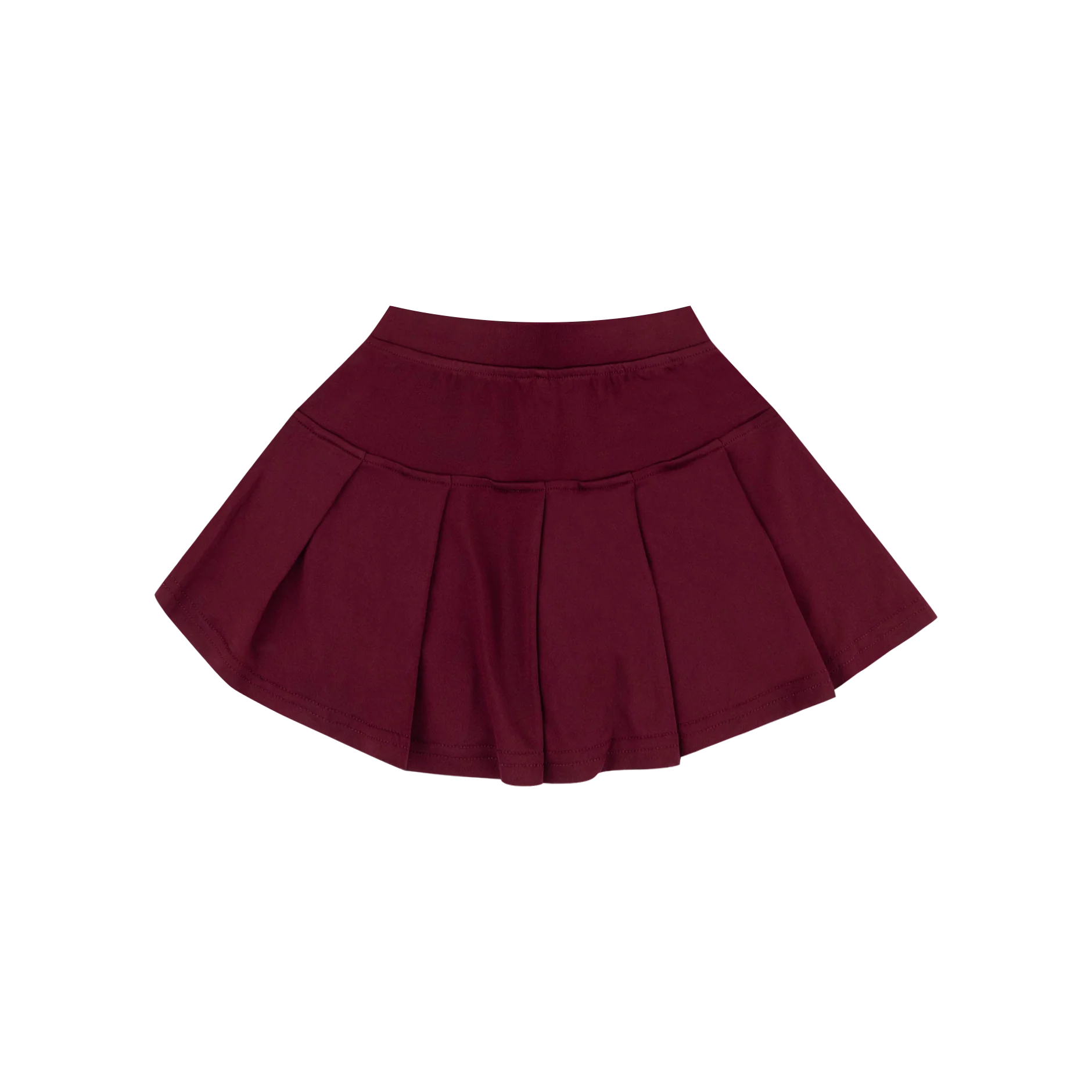 Solid Maroon pleated Skort - Image 2