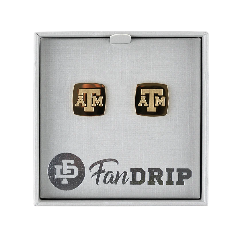 Texas A&M Gold Square ATM Cufflinks - Image 2