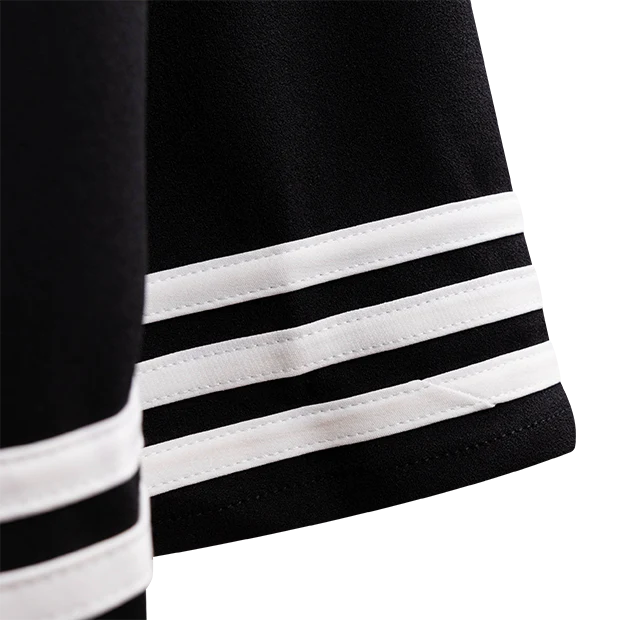Square Neck Black Knit Dress with White Lining - Image 6