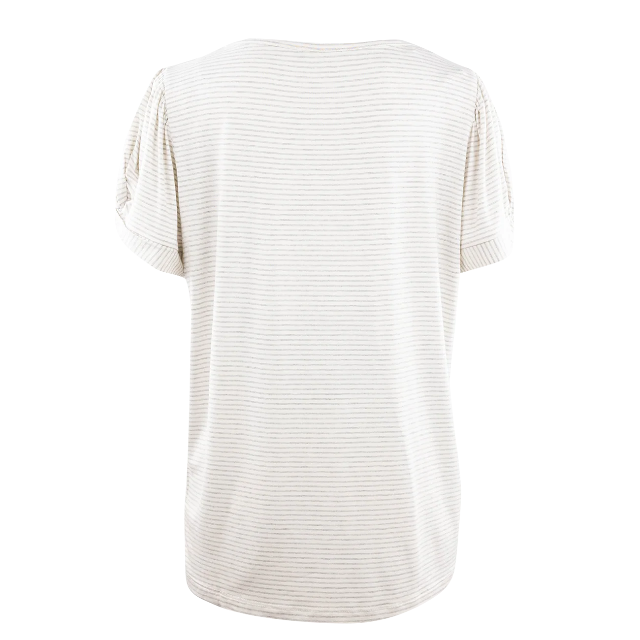 Staccato Round Neck Grey Pinstripe Jersey Top - Image 3
