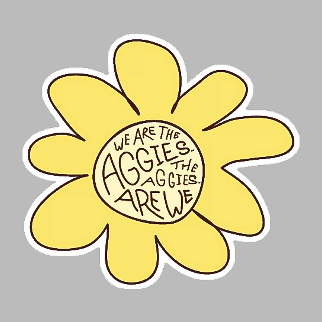 Aggies Are We Sunflower Dizzler Sticker - Image 4