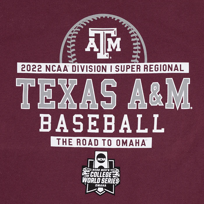 Texas A&M Super Regional 2022 Baseball T-Shirt - Image 2