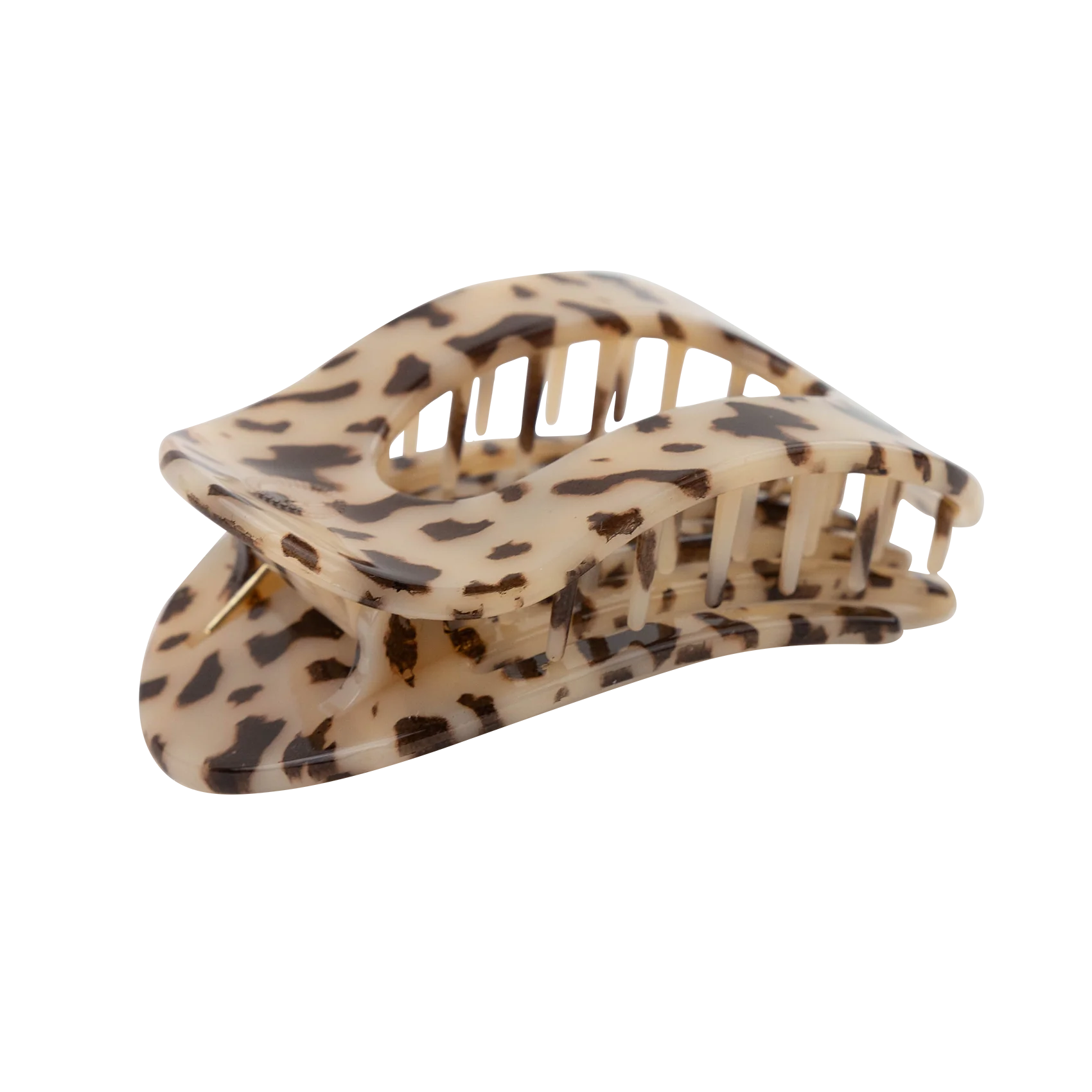 Teleties Medium Flat Round Cheetah Print Hair Clip - Image 3
